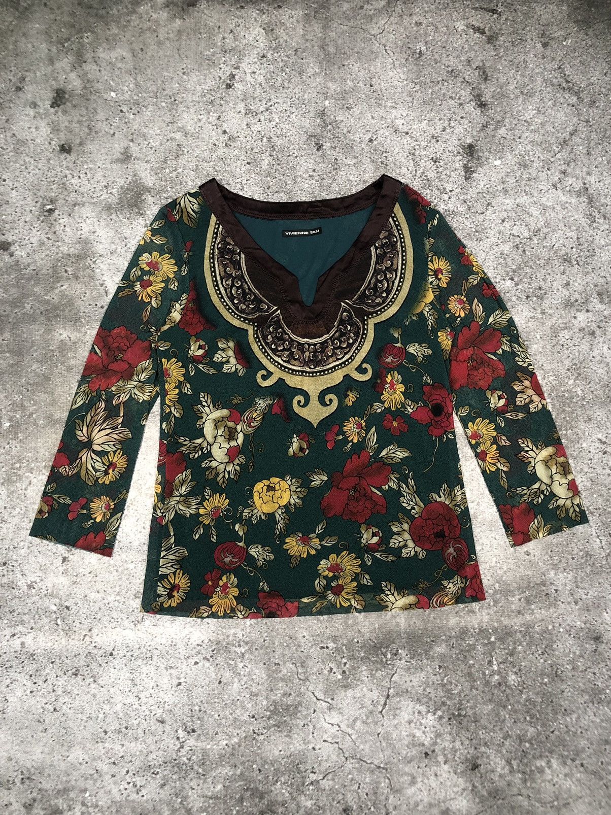 Jean Paul Gaultier × Vivienne Tam Vivienne Tam Flower Longsleeve Size S / US 4 / IT 40 - 1 Thumbnail