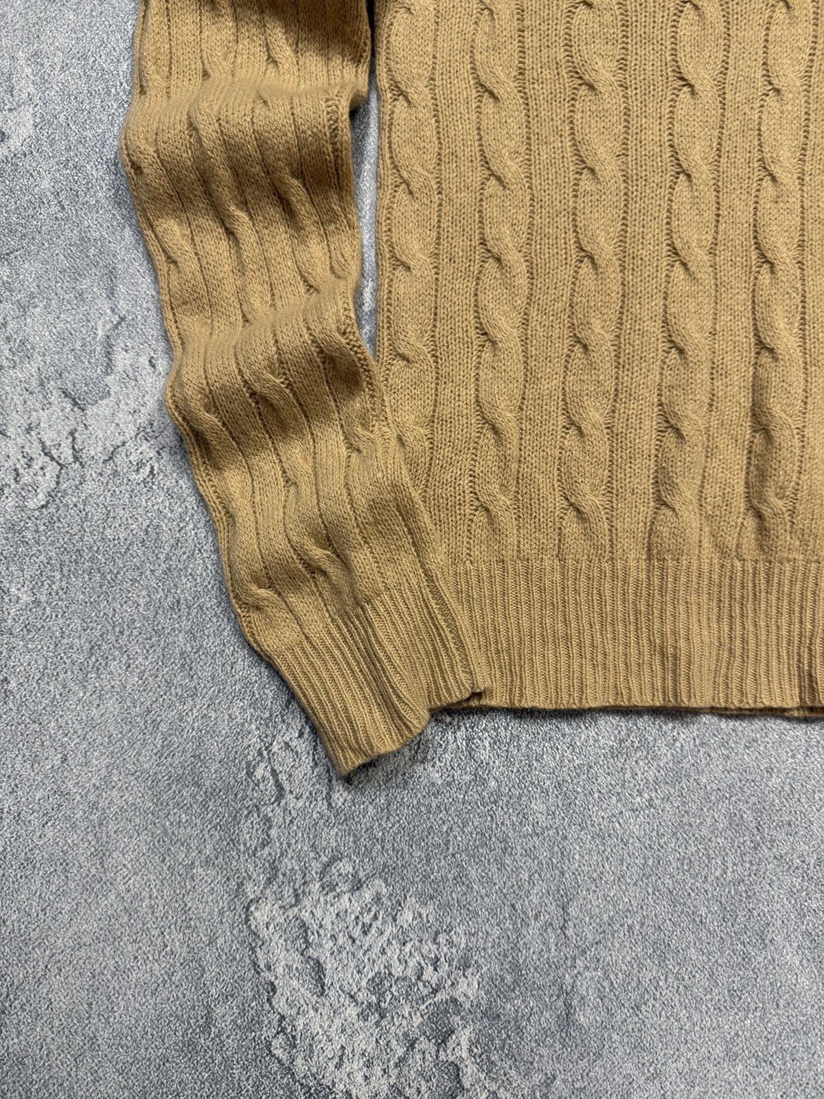 Polo Ralph Lauren Polo Ralph Lauren V-Neck Cable Knitwear Sweater Vintage Size US L / EU 52-54 / 3 - 4 Thumbnail