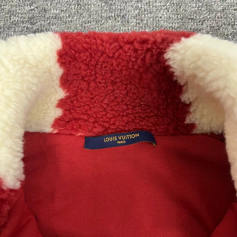 Louis Vuitton Louis Vuitton Red and white checkerboard teddy jacket 2505- Size US S / EU 44-46 / 1 - 5 Thumbnail