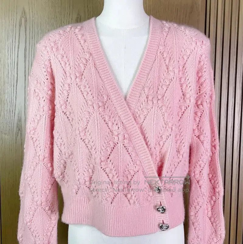 Chanel Chanel Pink Cashmere Blend Cardigan for Women . Size S / US 4 / IT 40 - 3 Thumbnail