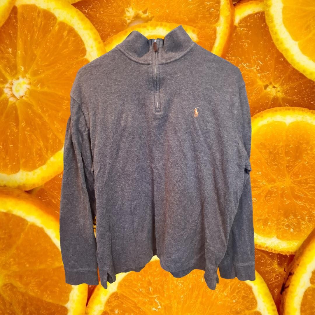 Polo Ralph Lauren Polo by Ralph Lauren 1/4 Zip Estate Rib Gray Sweater Size La Size US L / EU 52-54 / 3 - 1 Thumbnail