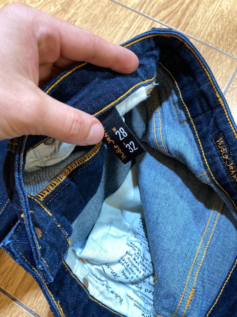 Nudie Jeans NUDIE JEANS SKINNY LIN Dry deep orange Dark blue JEANS Size US 28 / EU 44 - 4 Thumbnail