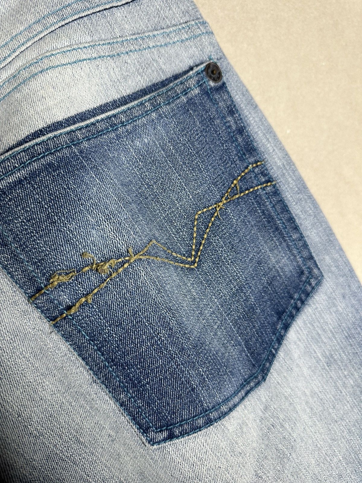 Vintage 32/32 Raw Blue Rap Hip Hop Jeans Punk Rarest Denim Pants Size US 32 / EU 48 - 20 Thumbnail