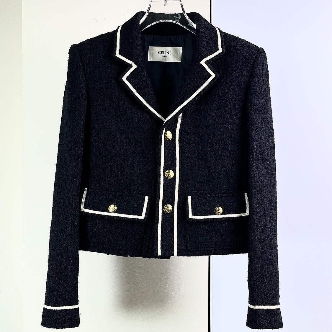 Celine CELINE Bouclé Tweed Blazer Size 34 Size XS / US 0-2 / IT 36-38 - 1 Thumbnail