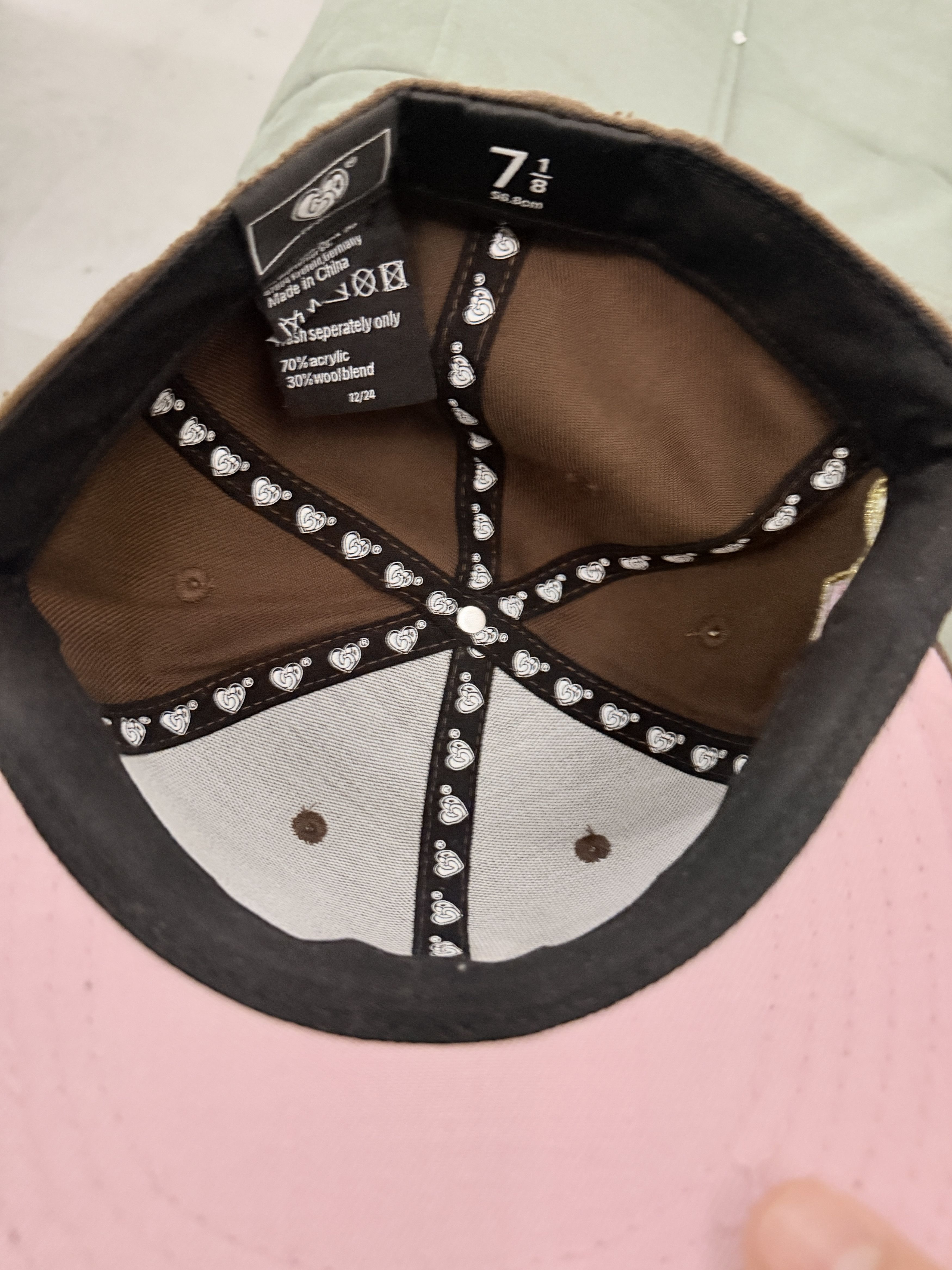 New Era New era selfmade distressed pearl 1of1 brown pink cap 7 1/8 Size ONE SIZE - 4 Thumbnail