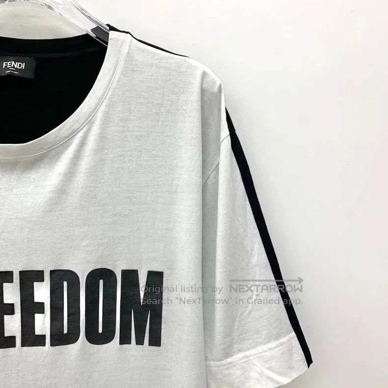 Fendi Fendi Black and White Color Block Letter Print Cotton T. Size US M / EU 48-50 / 2 - 3 Thumbnail