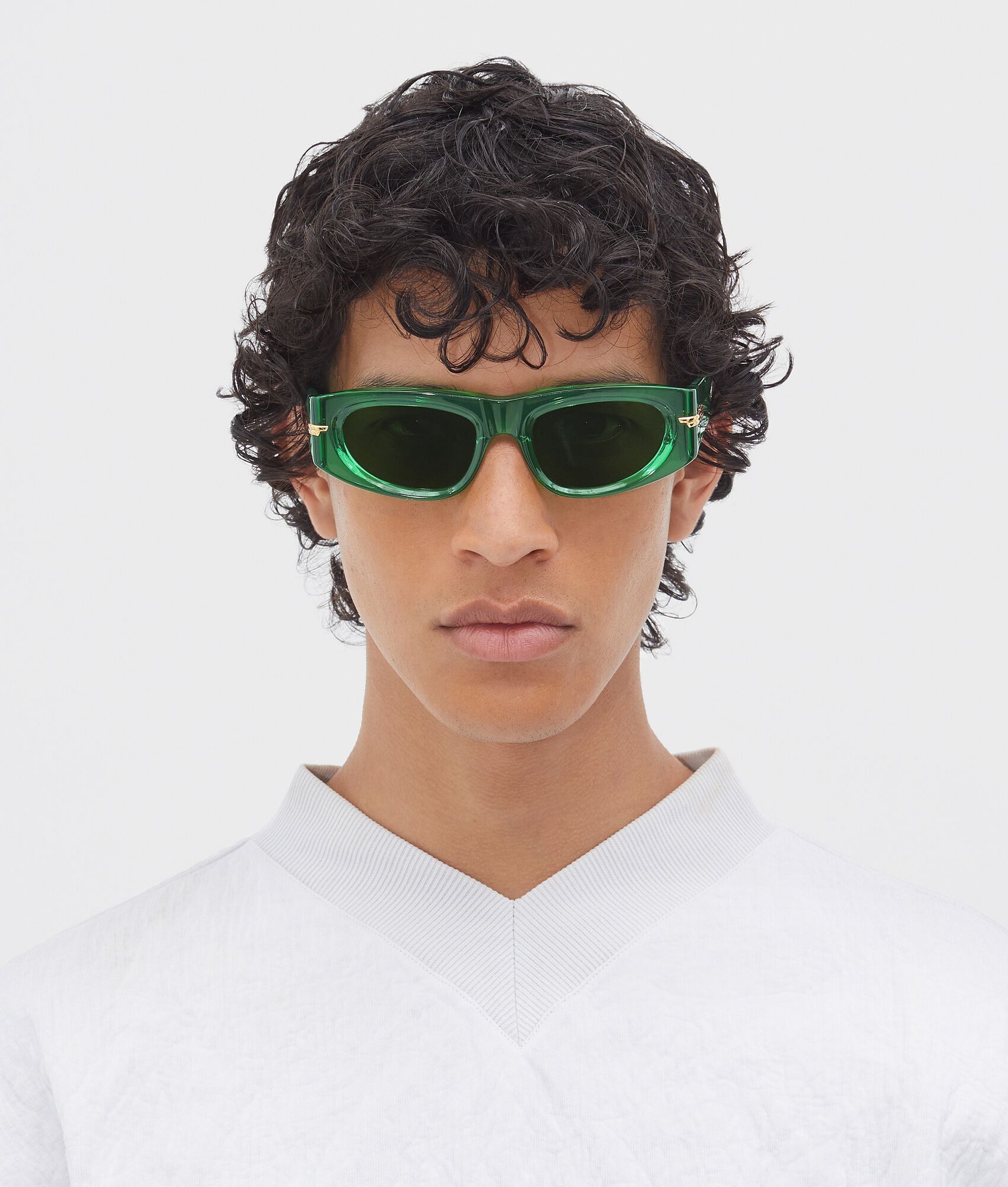 Bottega Veneta o1n1vont0525 Size: OS / Oval Sunglasses in Green Size ONE SIZE - 2 Thumbnail