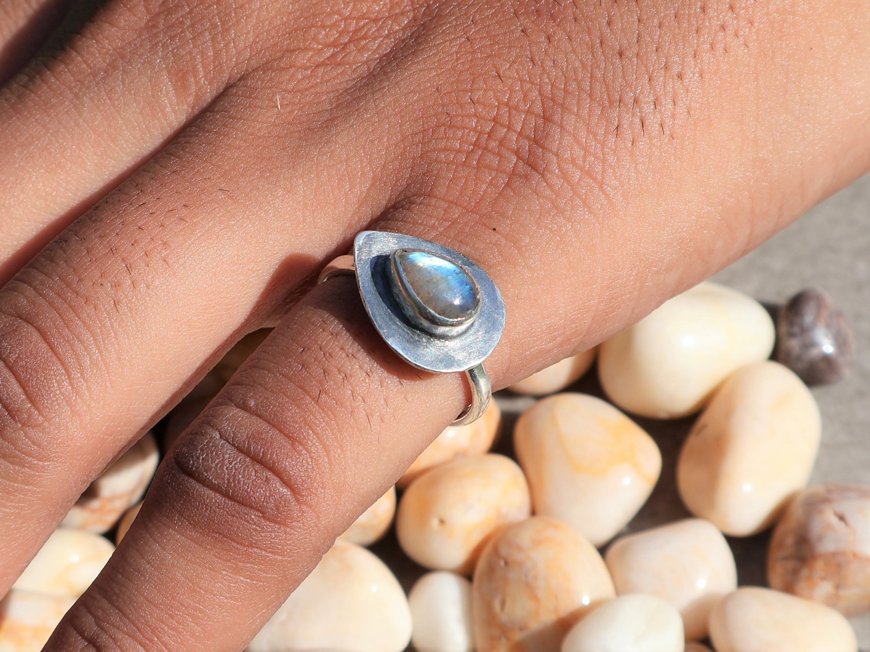 Handmade Labradorite Ring, Handmade Women Ring, 925 Sterling Silver Size ONE SIZE - 6 Thumbnail