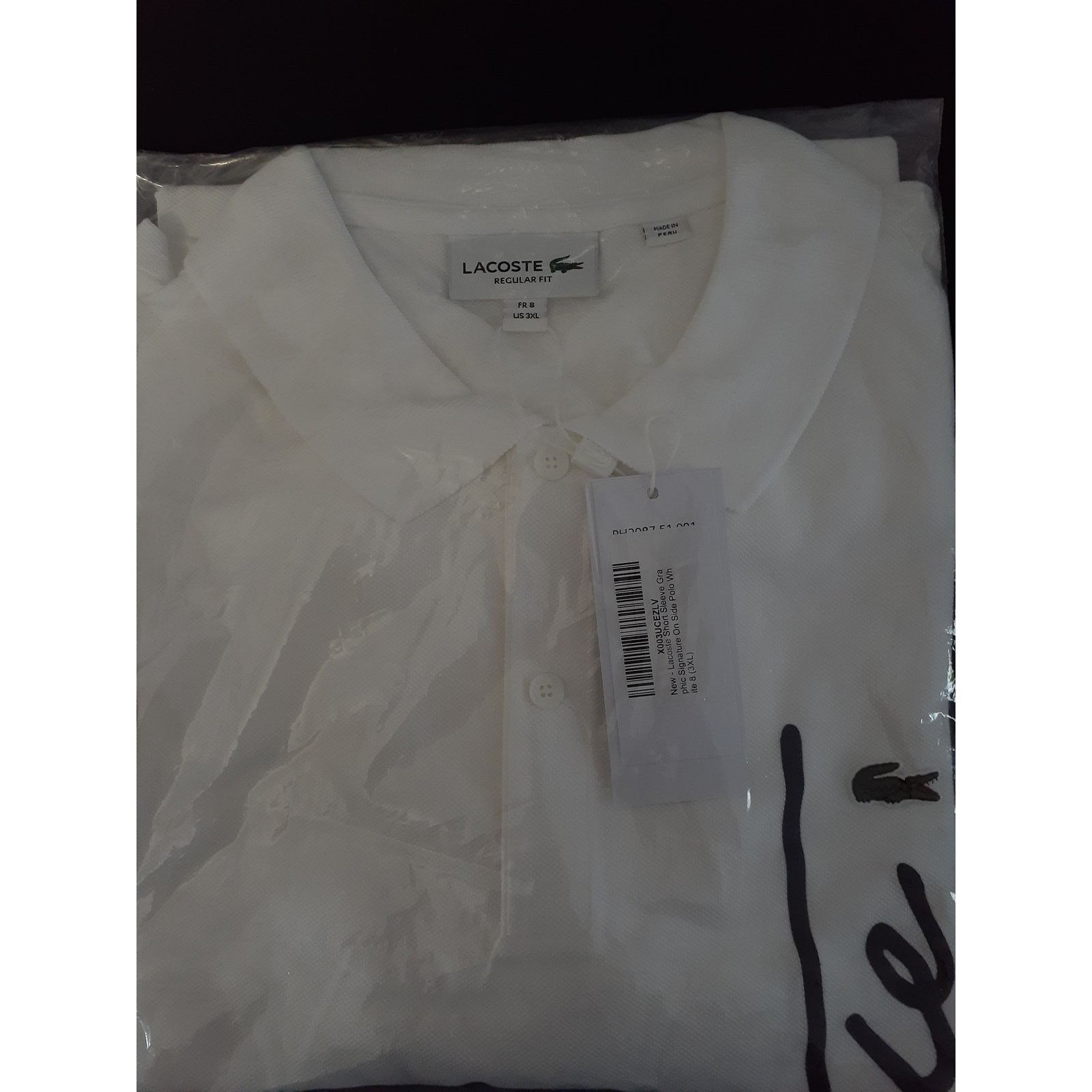 Lacoste Lacoste Short Sleeve Graphic Signature On Side Polo 3XL Size US XXL / EU 58 / 5 - 2 Thumbnail