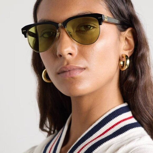 Miu Miu Miu Miu MU09ZS 1AB07O Sunglasses Black Aviator Frame Size ONE SIZE - 5 Thumbnail
