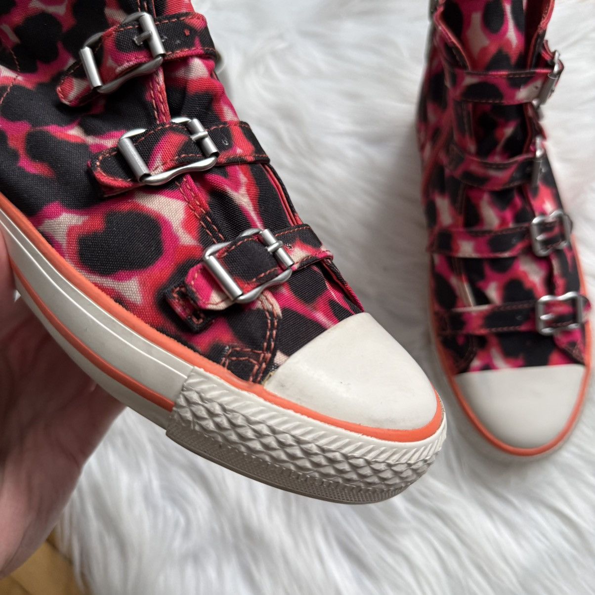 ASH 📌 Vintage Ash Y2K High Crazy Buckle Top Sneakers Size US 7 / IT 37 - 7 Thumbnail