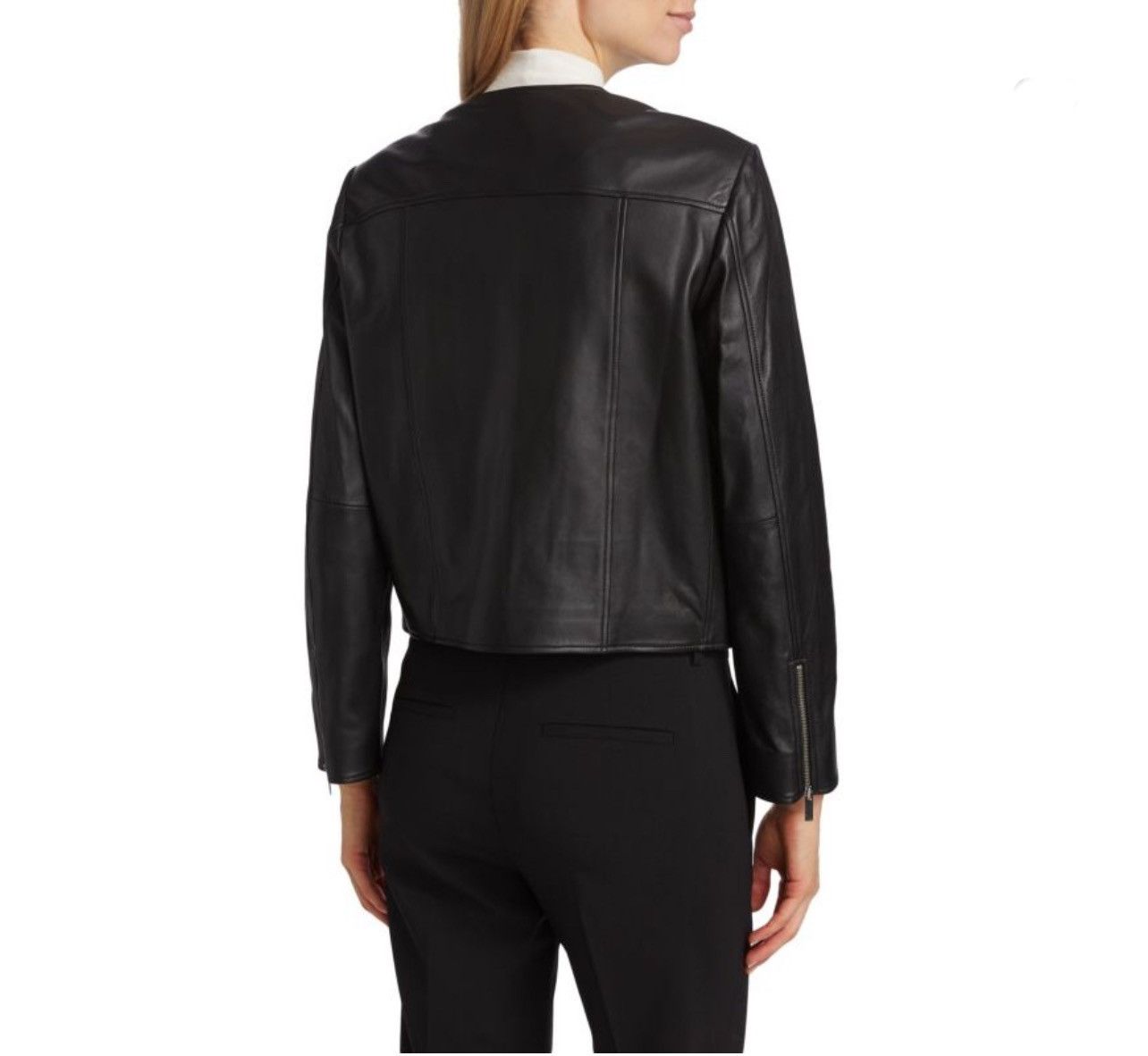 Theory Theory Leather Crop Jacket size 4 Size S / US 4 / IT 40 - 3 Thumbnail