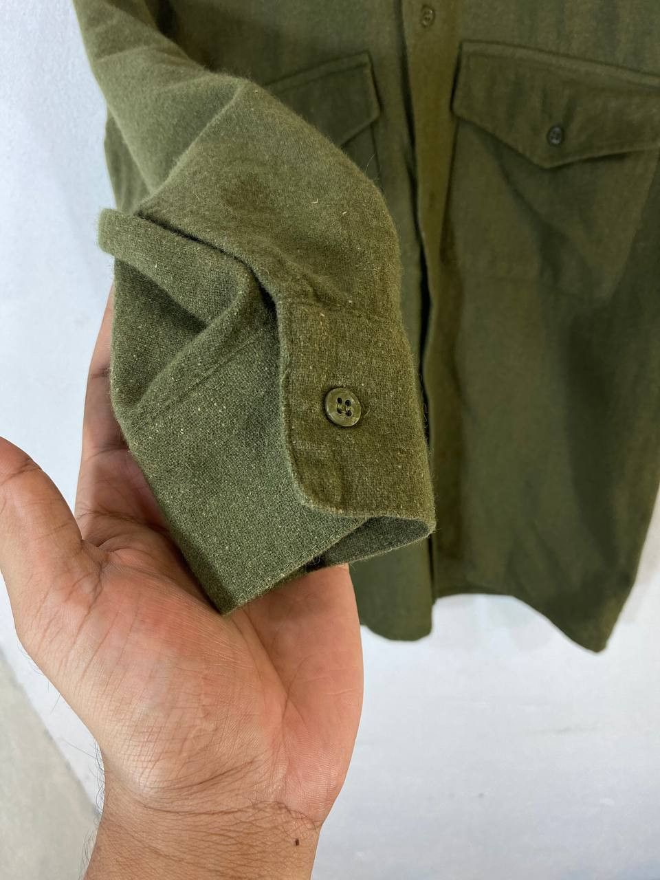 Vintage vintage us army wool combat shirt nice design Size US L / EU 52-54 / 3 - 5 Thumbnail