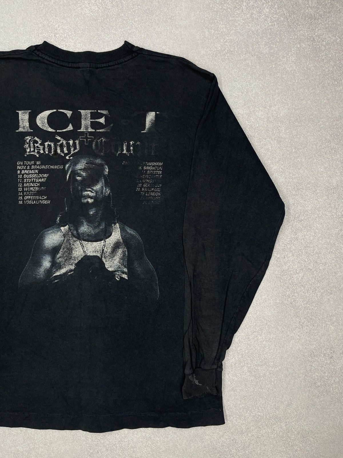 Band Tees Vintage Body Counte Ice T On Tour 1993 Cop Killer Longsleeve Size US L / EU 52-54 / 3 - 9 Thumbnail