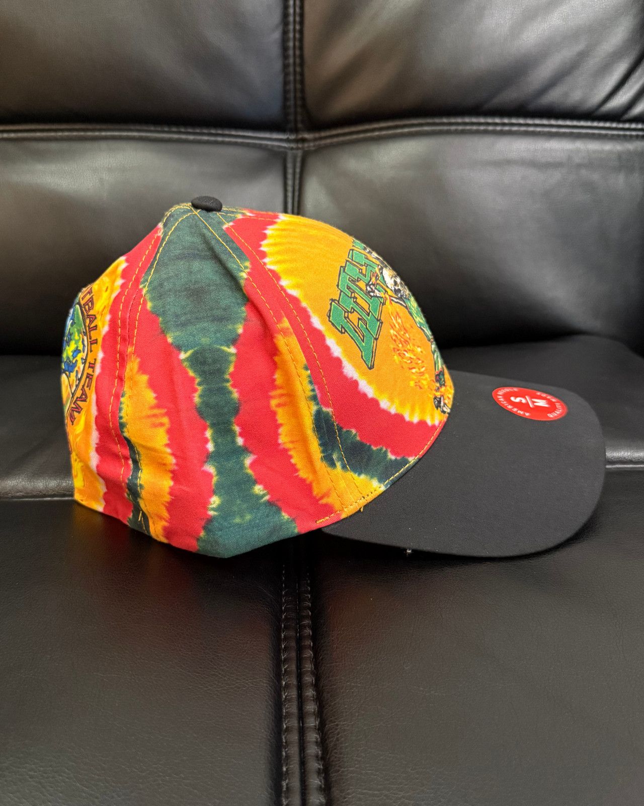 Liquid Blue New Liquid Blue Lithuania Basketball 1996 Tie-Dye Hat - S/M Size ONE SIZE - 6 Thumbnail