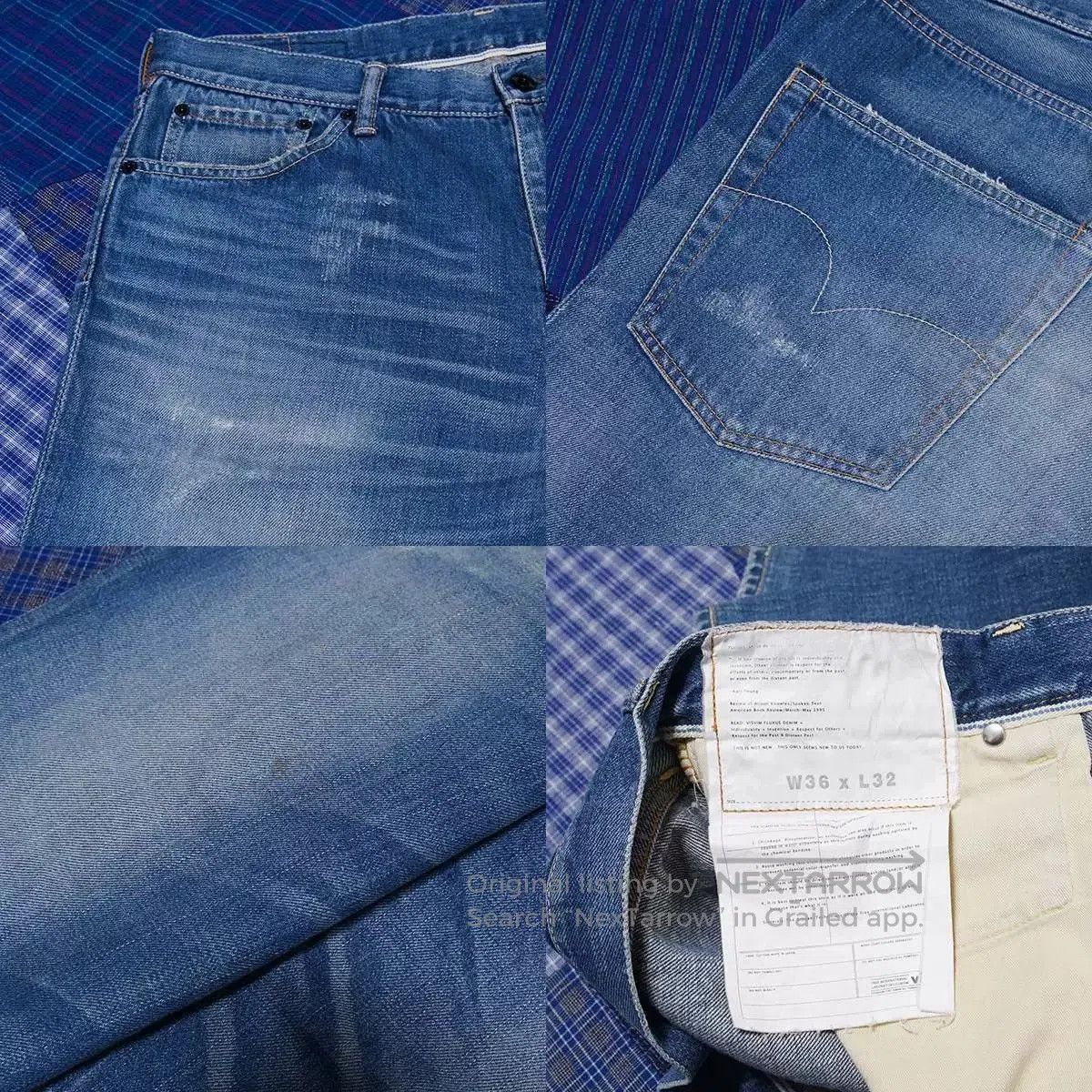 Visvim Visvim Fluxus Denim 01 Indigo Pants. Size US 36 / EU 52 - 4 Thumbnail