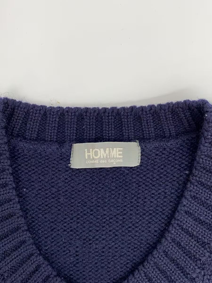 Comme des Garcons Homme V Neck Wool Knit Sweater Size US M / EU 48-50 / 2 - 5 Thumbnail