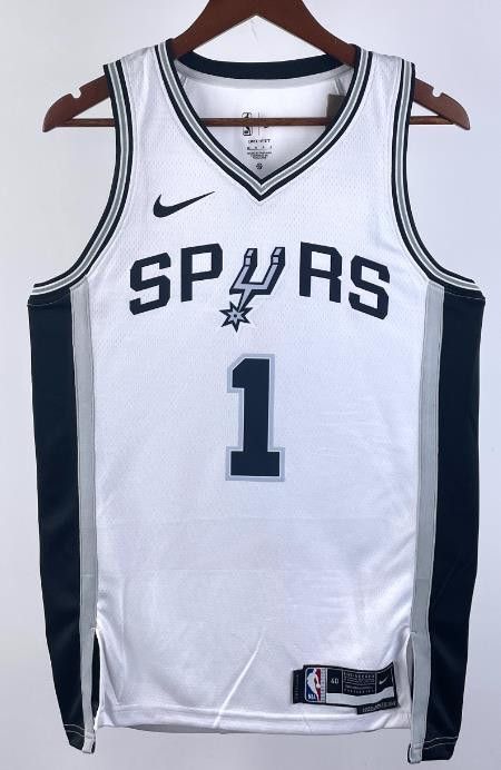 NBA White San Antonio Spurs #1 Wembanyama Jersey Size US S / EU 44-46 / 1 - 1 Thumbnail