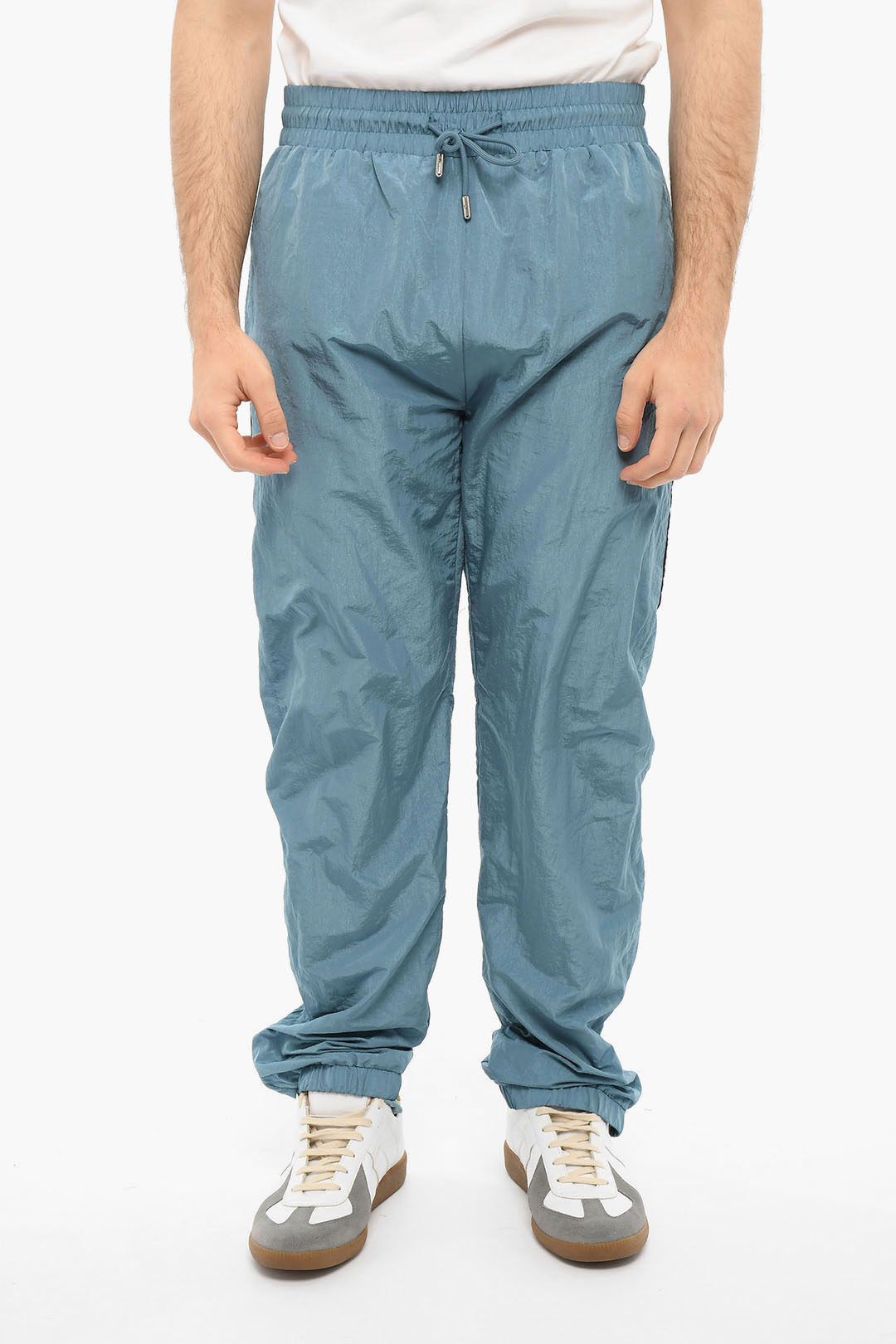 Image of Just Don Og1Mm0424 Nylon Sweatpants & Joggers In Blue, Men's (Size 34)