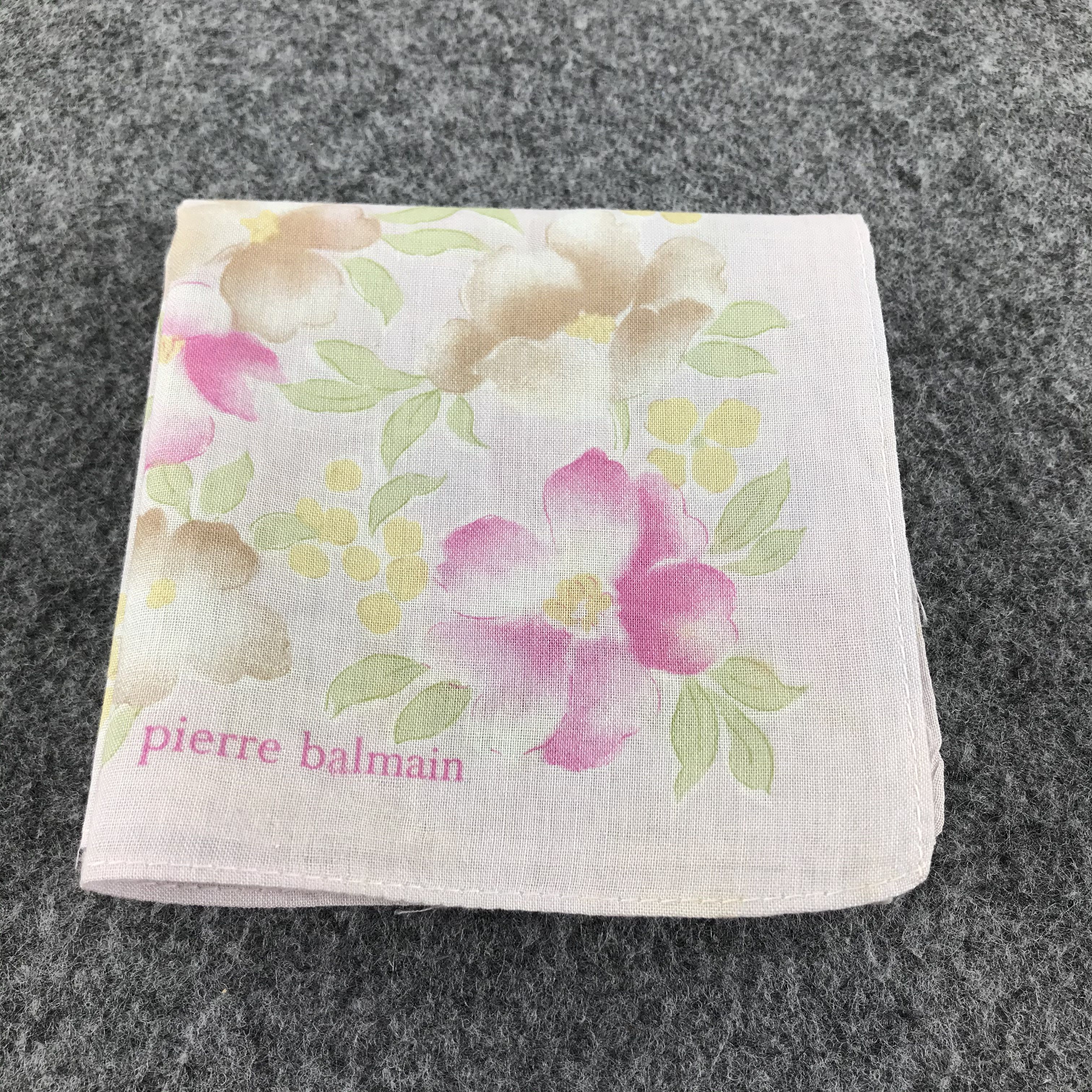 Pierre Balmain Pierre Balmain Floral Handkerchief Neckerchief Bandana H111 Size ONE SIZE - 9 Thumbnail