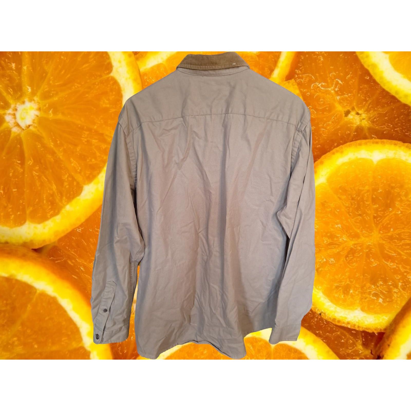 Other American Living Heavy Duty Tan Button Up with Corduroy Colla Size US L / EU 52-54 / 3 - 8 Thumbnail