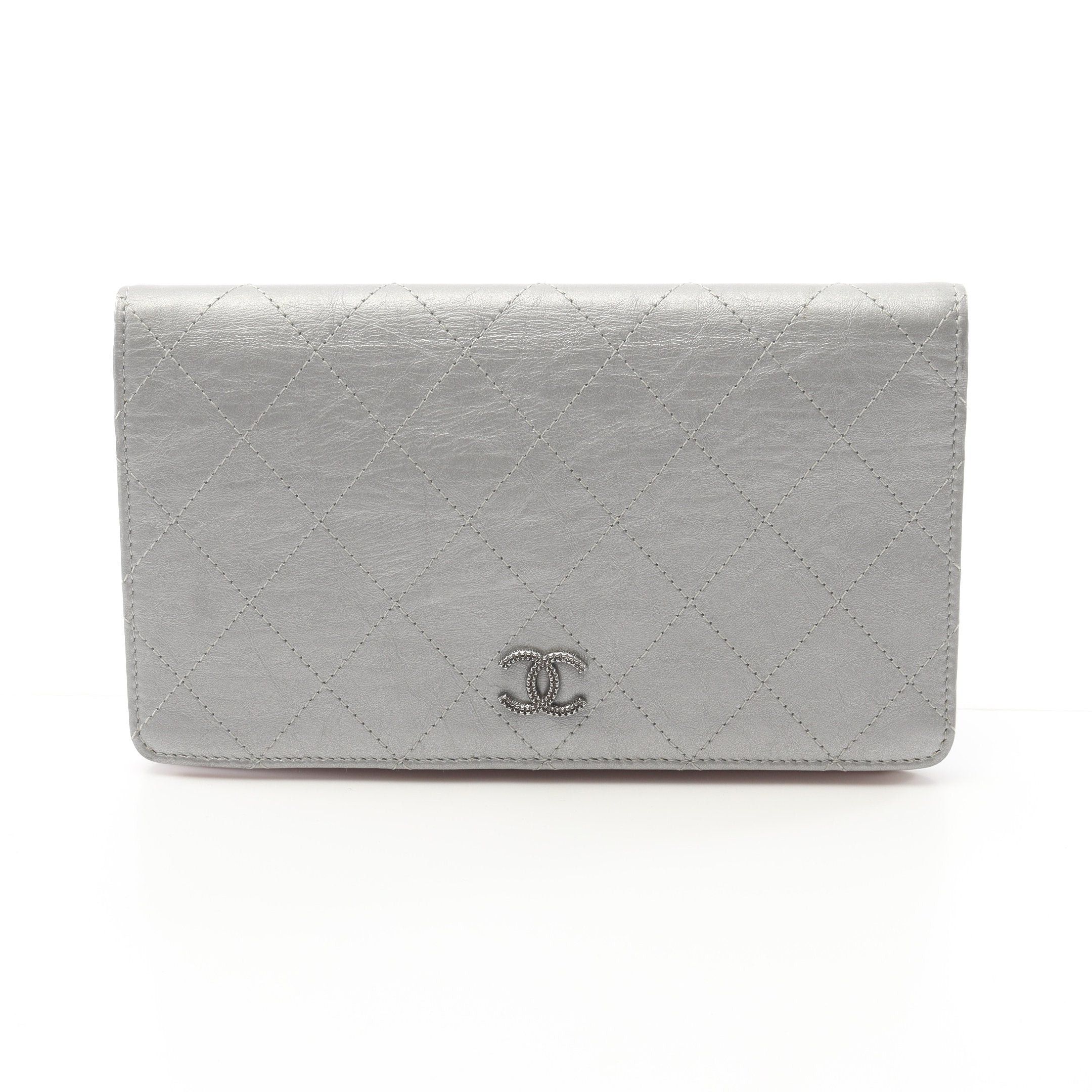 Chanel Chanel Matelasse Coco Mark Bi-Fold Long Wallet Leather Silver Hardware Size ONE SIZE - 1 Thumbnail