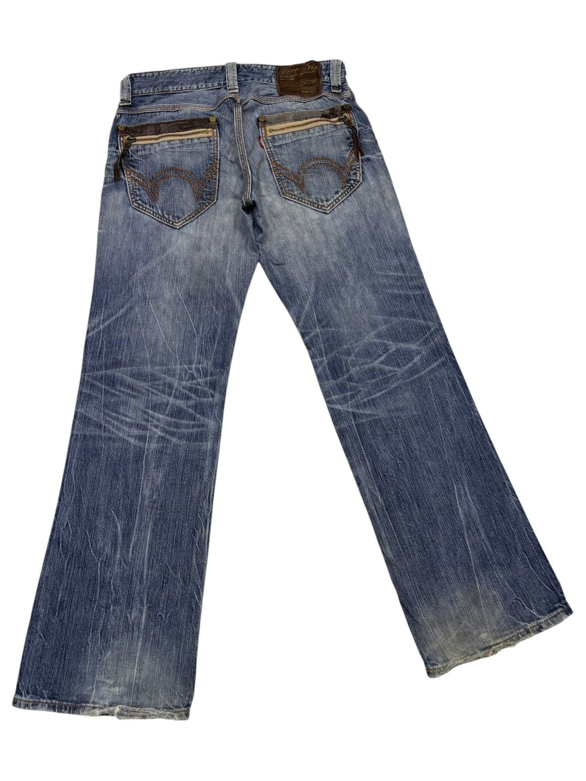 Kapital FLARE JEANS EDWIN BLUE TRIP 503 DISTRESSED DENIM JEANS Size US 33 - 4 Thumbnail