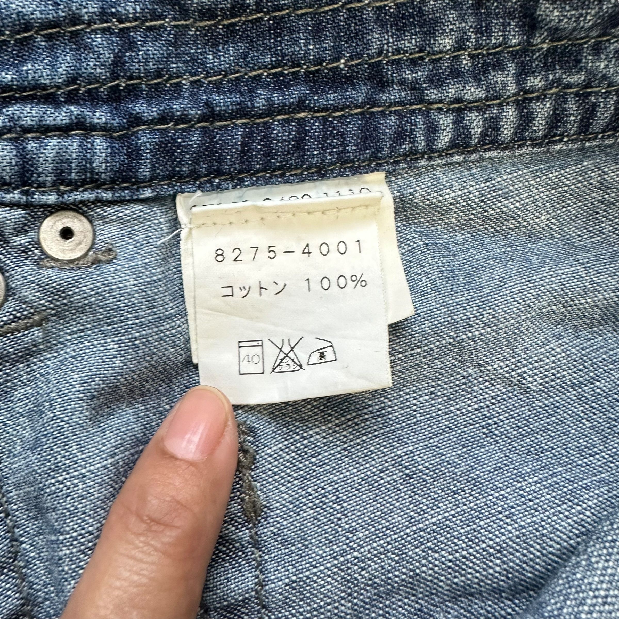 Vintage Blue Willi's Denmark Washed Cargo Jean Pant #A32-0734 Size 29" - 8 Thumbnail