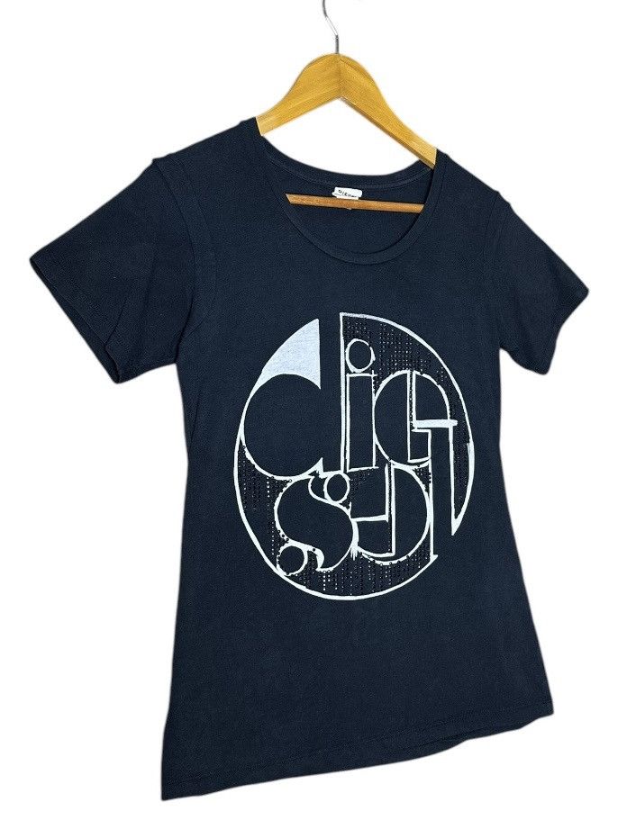 Diesel × Vintage 00s Diesel Cut-off Rhinestone T-shirt Y2K Size US M / EU 48-50 / 2 - 3 Thumbnail