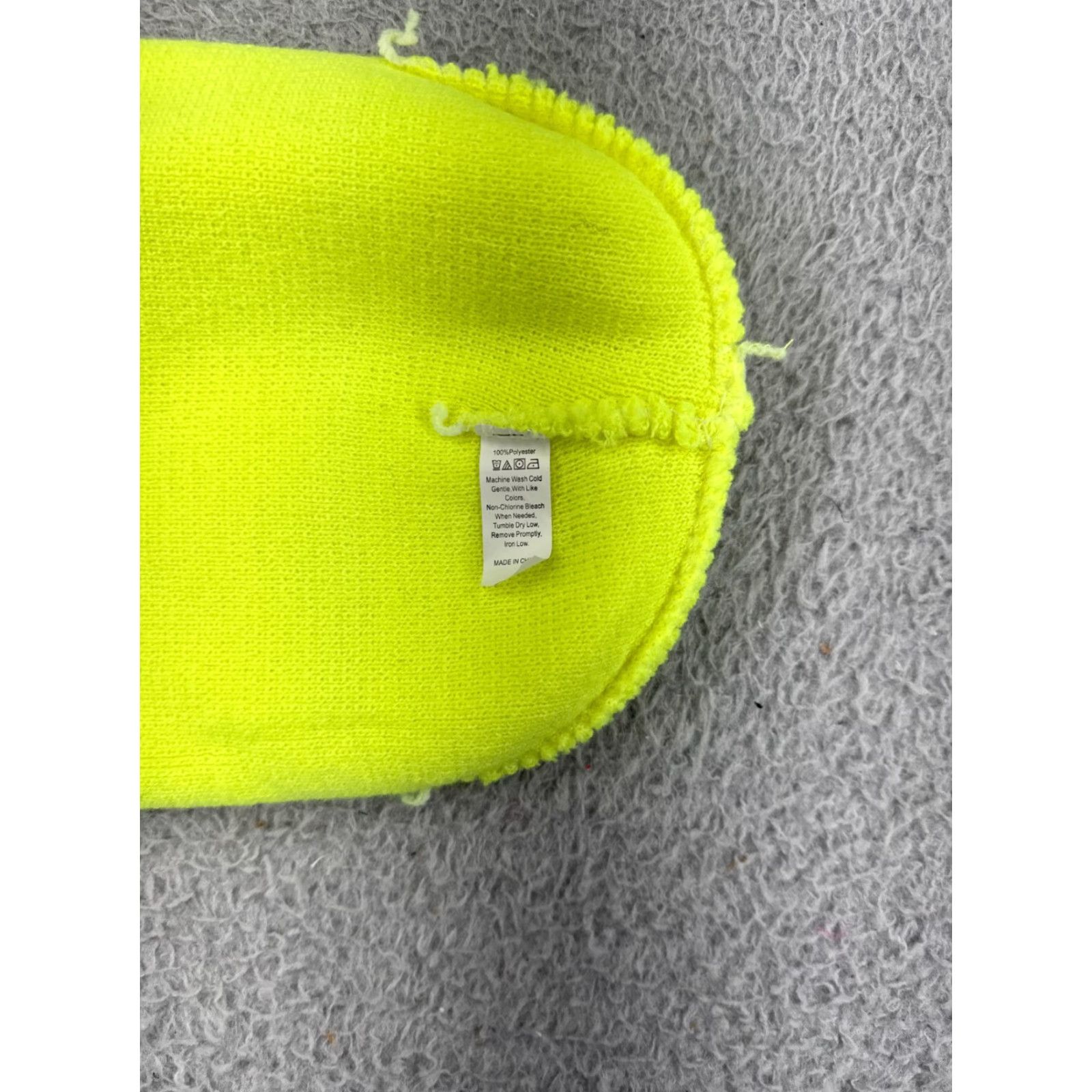 Vintage VINTAGE High Visibility Beanie Toque Adult One Size Yellow No Matter What Life Throws Hat Adult One Size Yellow Logo Ski Lightweight Knit Beanie Mens Size ONE SIZE - 6 Thumbnail