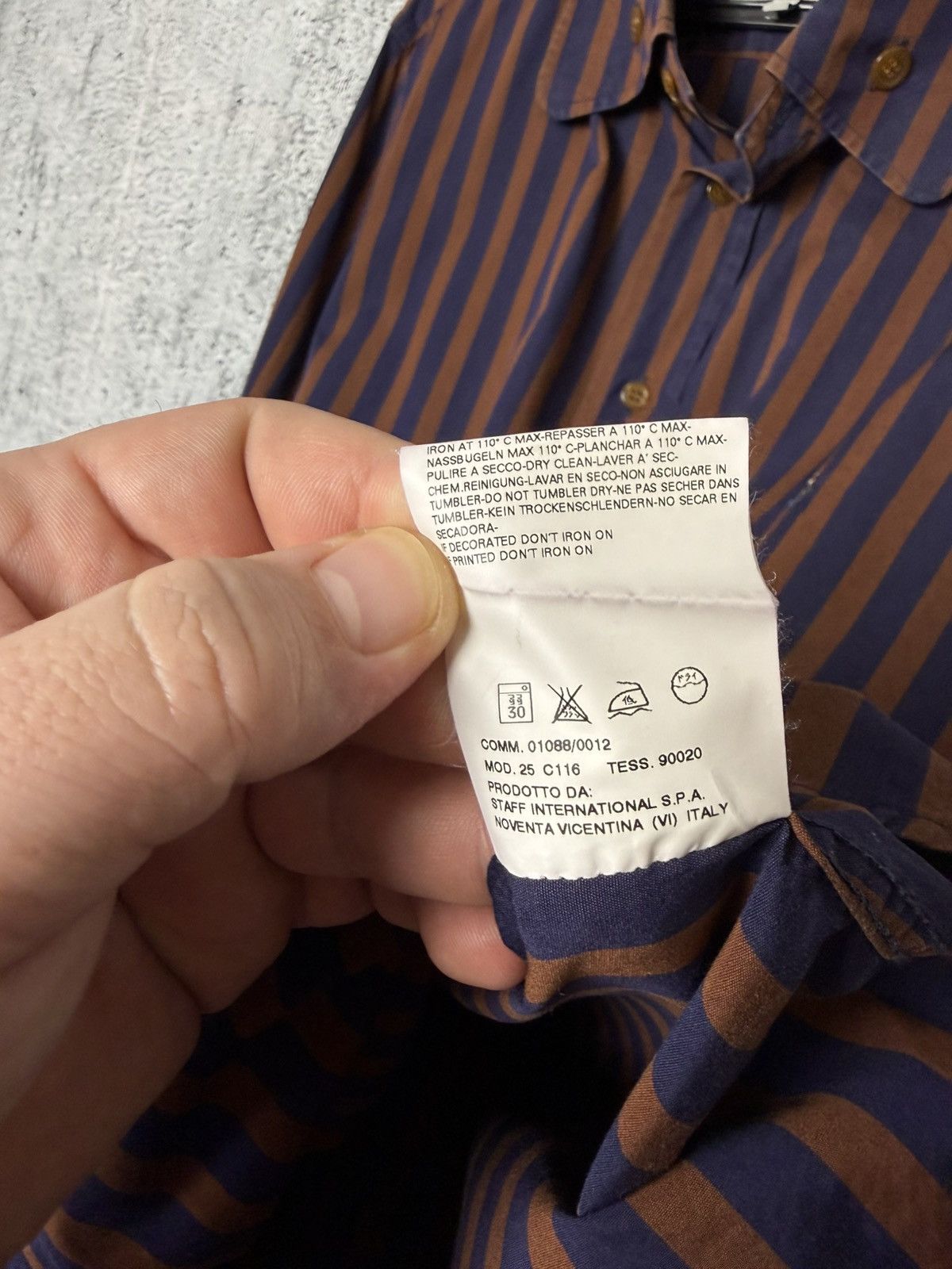 Vivienne Westwood Vivienne Westwood Striped Button Shirt Orb Logo Long Sleeve Size US XL / EU 56 / 4 - 20 Thumbnail