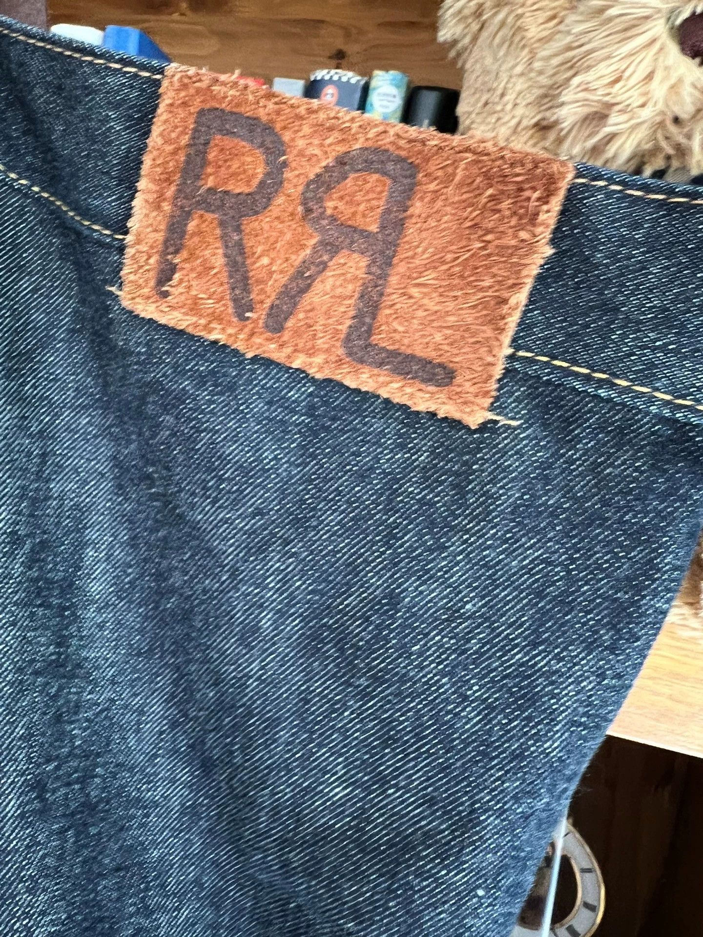 Polo Ralph Lauren RRL Double RL Authentic Denim Leather Panel Tote Bag Size ONE SIZE - 2 Thumbnail