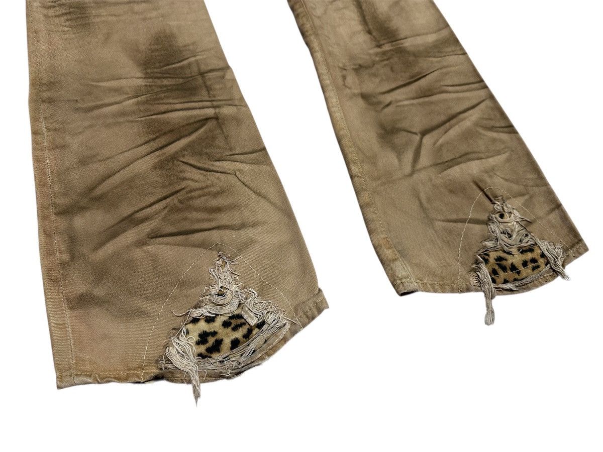 If Six Was Nine 🔥Y2K Archived Cavaria Leopard Patchwork Flared Pants LGB Size US 30 / EU 46 - 11 Thumbnail