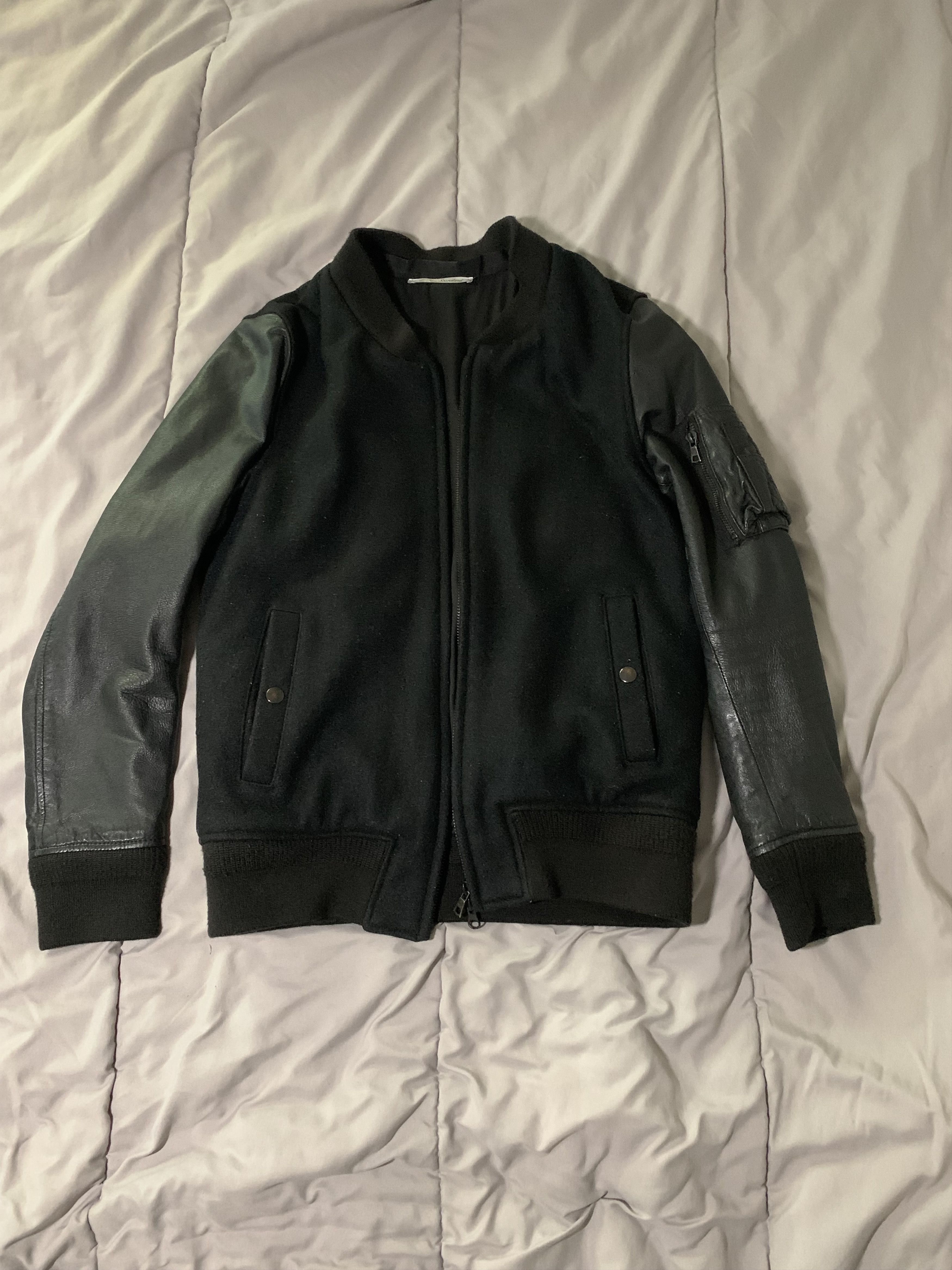 Japanese Brand Wool Hooded Bomber Jacket Size US M / EU 48-50 / 2 - 3 Thumbnail