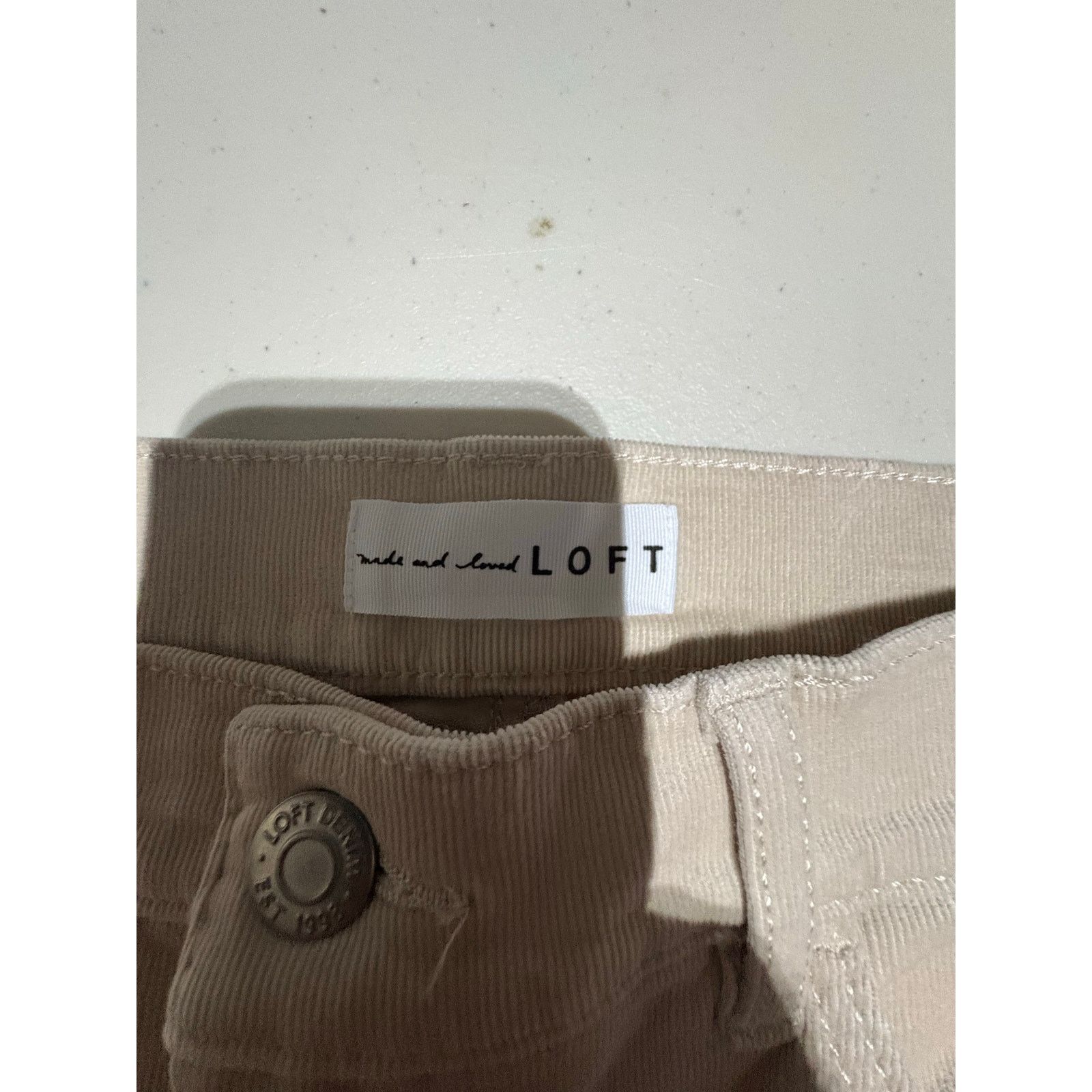 Loft LOFT Womens Beige Corduroy Skinny Pants Size 27 4 Stretch Size 27" / US 4 / IT 40 - 5 Thumbnail