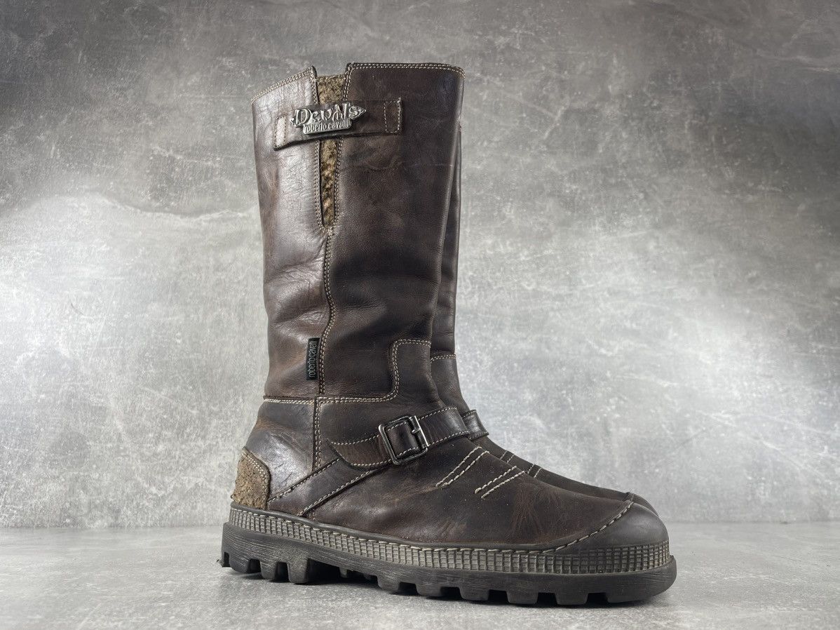 Roberto Cavalli Roberto Cavalli Devils Vintage Belted Leather Biker Boots Size US 8 / IT 38 - 2 Thumbnail