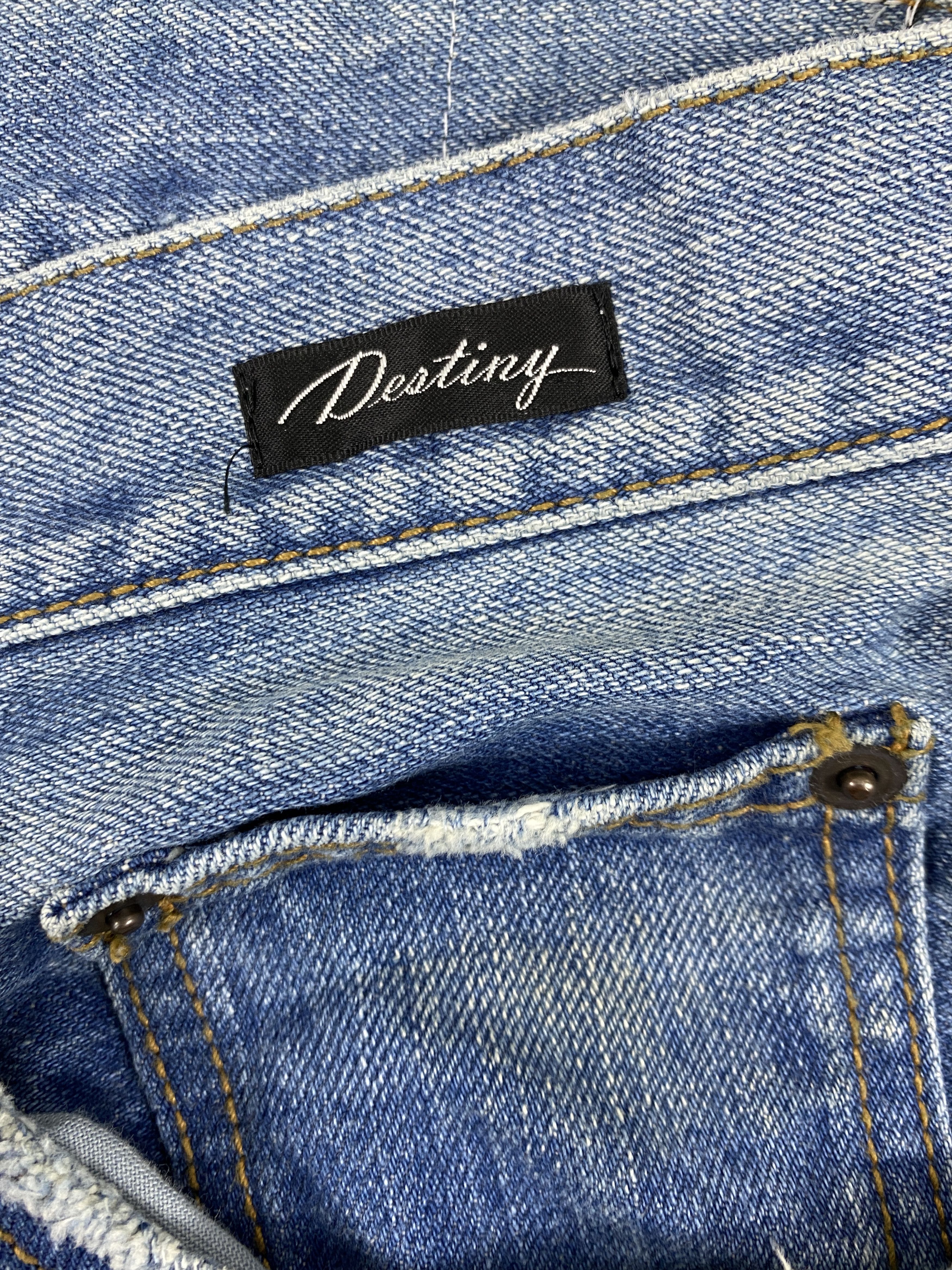 Japanese Brand Distressed Blue Vintage Desteny Jeans 34x32 Denim- JN3566 Size US 34 / EU 50 - 17 Thumbnail