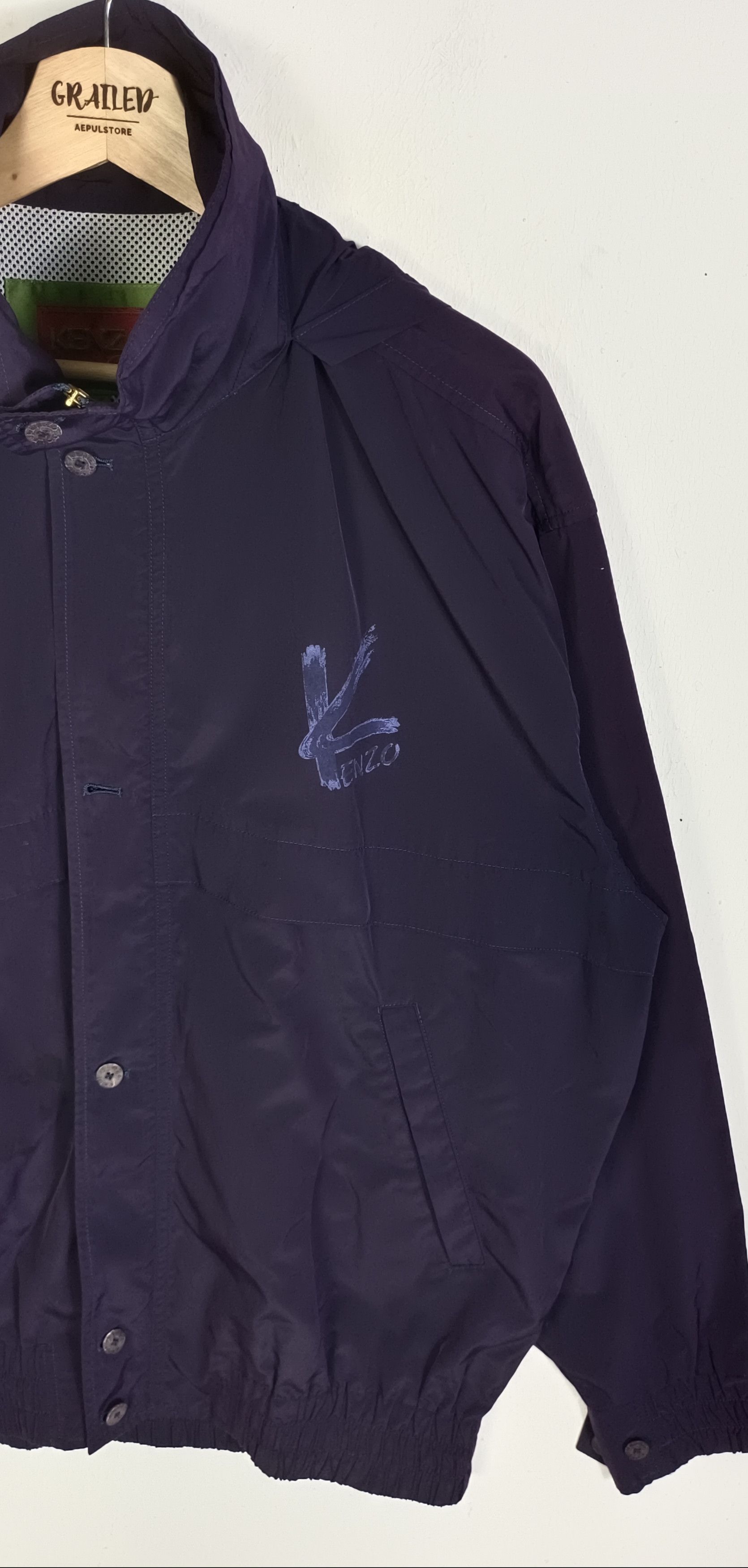 Kenzo Kenzo Golf Purple Hooded Nylon Jacket Size US L / EU 52-54 / 3 - 3 Thumbnail