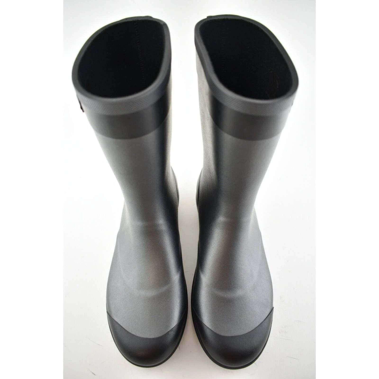 Chanel Chanel 19A Black Silver Grey CC Logo Short Mid Calf Pull On Size US 8 / IT 38 - 7 Thumbnail