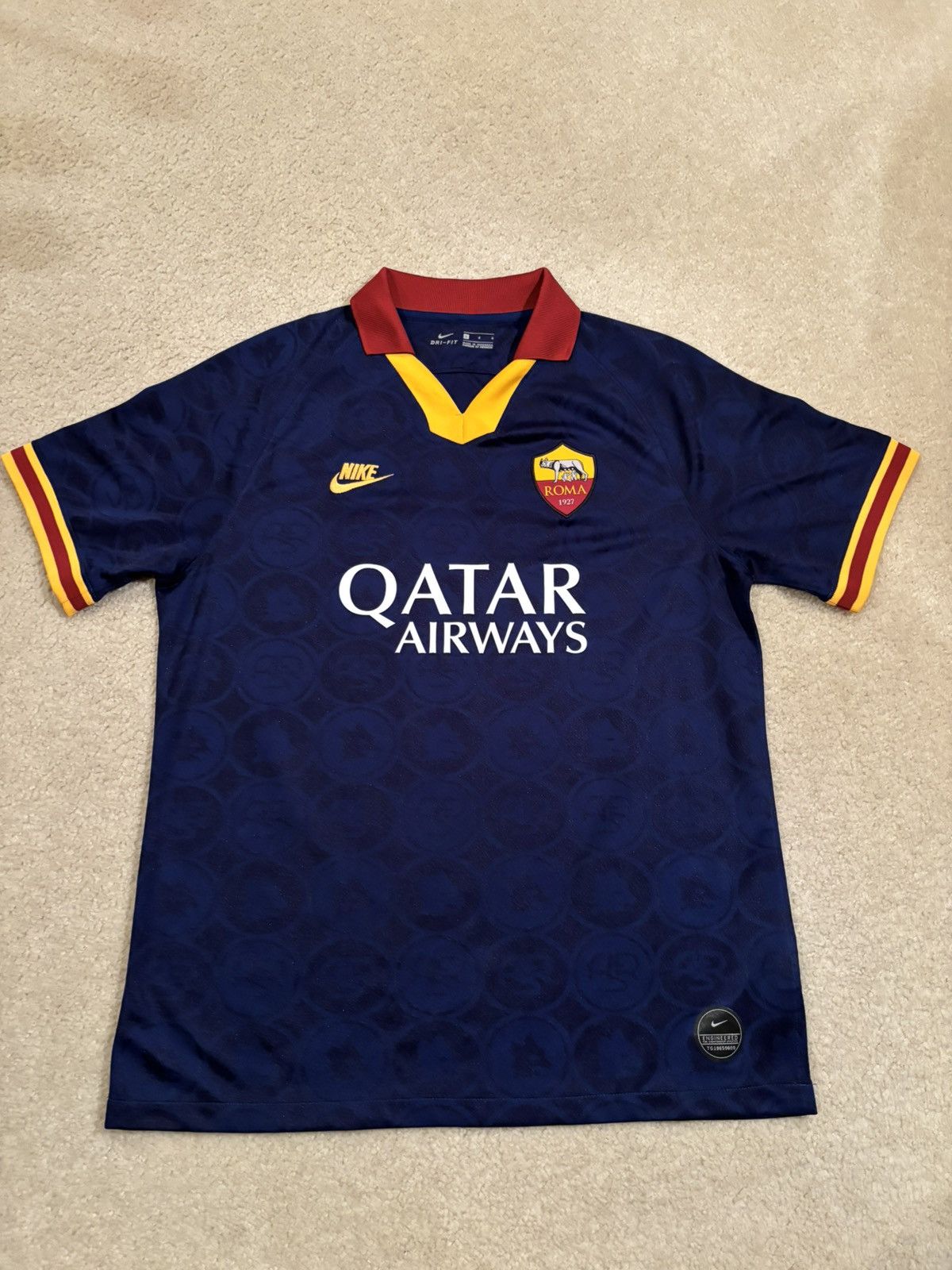 Nike AS Roma 2019/20 Zaniolo Third Jersey Size US L / EU 52-54 / 3 - 1 Thumbnail