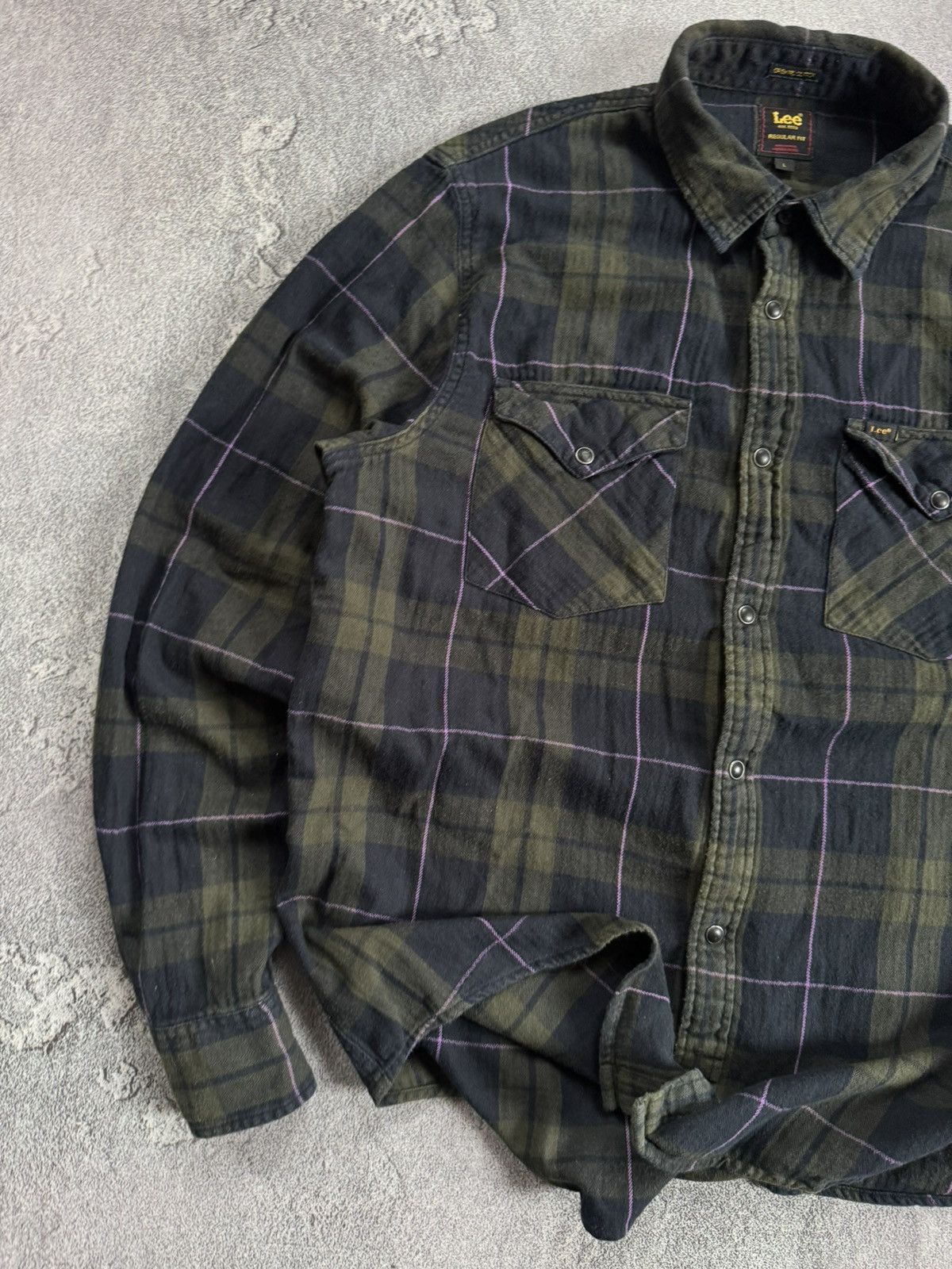 Flannel × Lee × Vintage Lee L flannel shirt button up checkered long sleeve Size US L / EU 52-54 / 3 - 3 Thumbnail