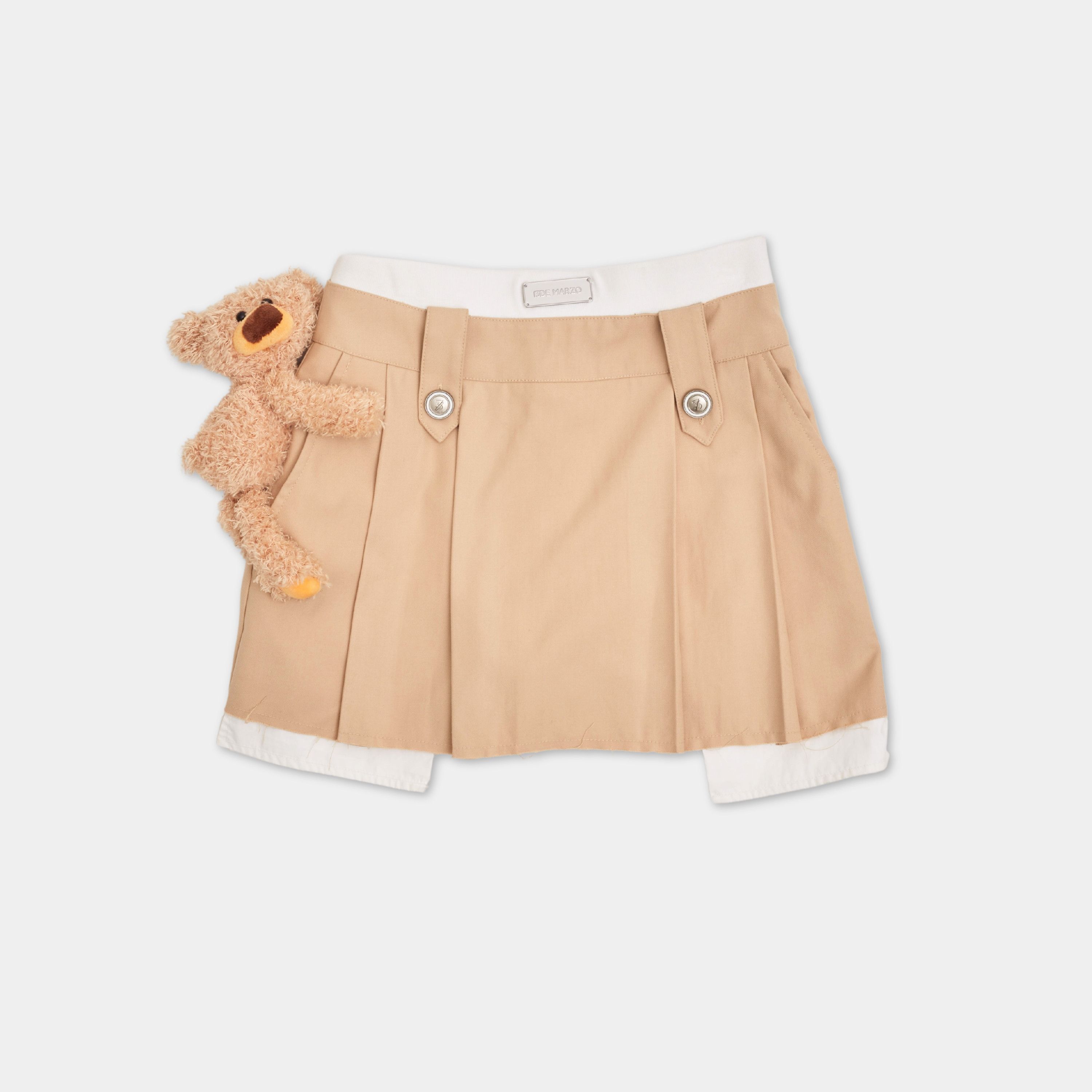 image of 13De Marzo 13 Demarzo Cargo Pleated Skirt Sand in Beige, Women's (Size 28)