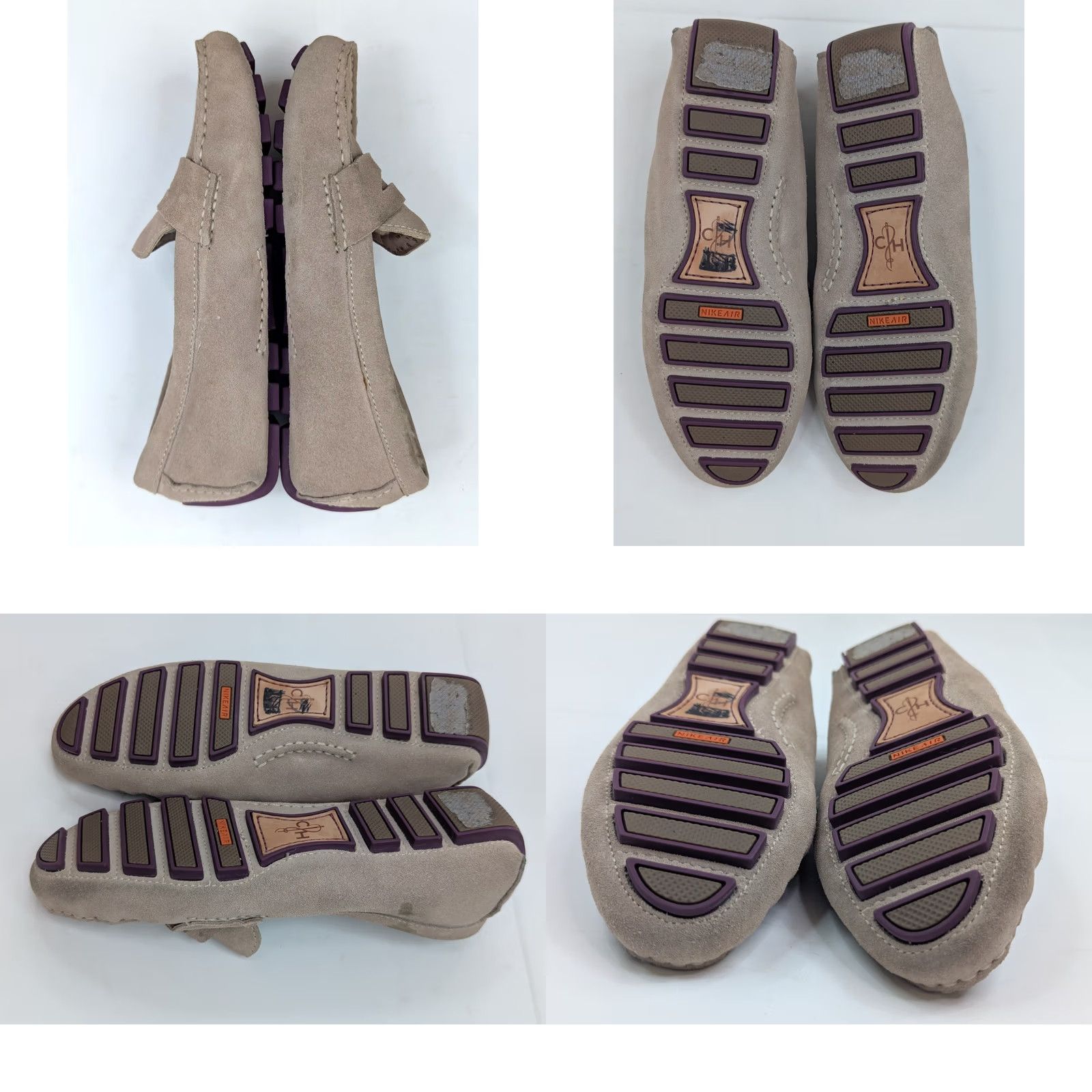 Vintage VINTAGE L.L. Bean Penny Loafer Women 6B Beige Suede Shearling Lined Nike Air Sole Size US 8 / IT 38 - 9 Thumbnail