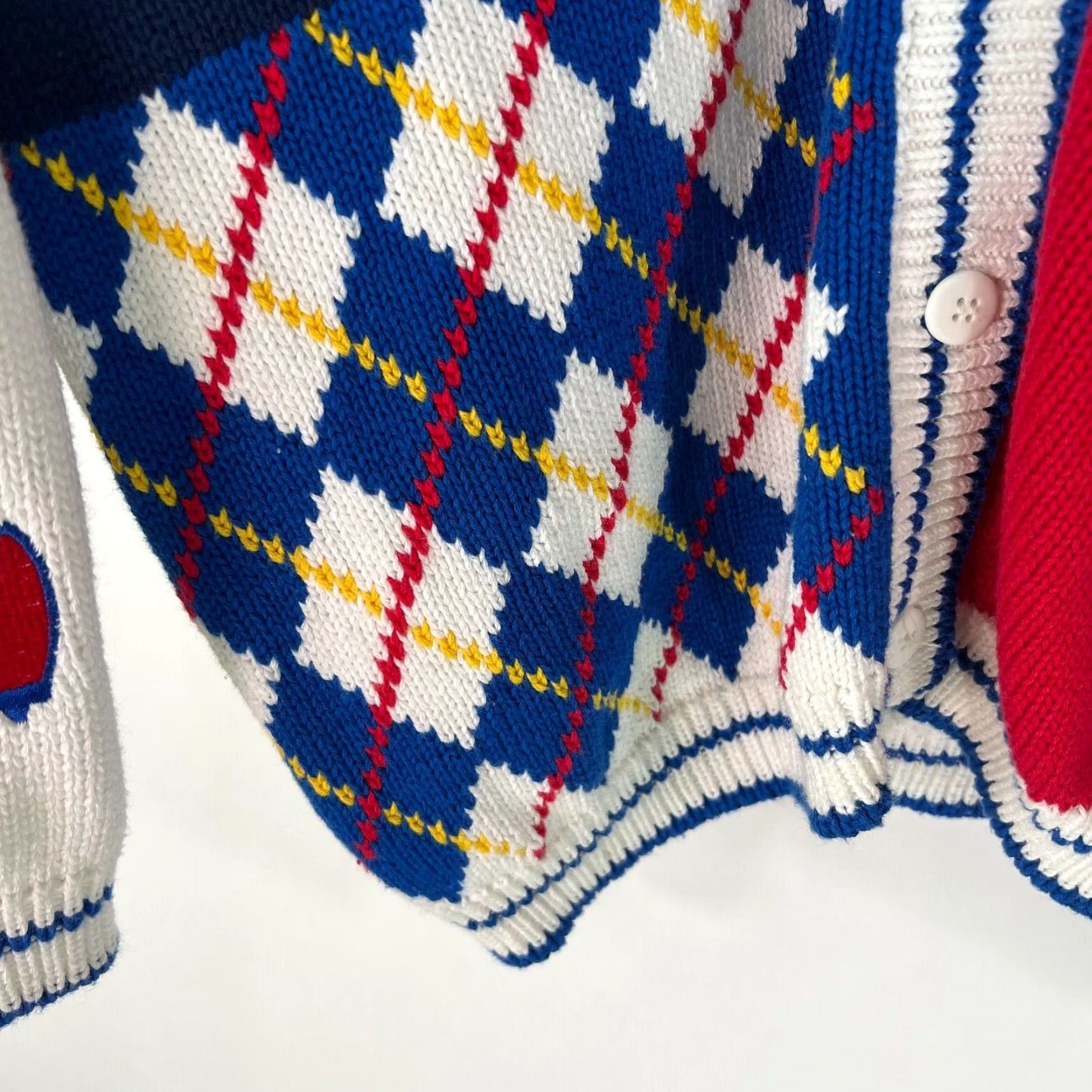 Charter Club Charter Club By Jane Justin Women Cardigan Long Sleeve Golf Print White Size L Size L / US 10 / IT 46 - 4 Thumbnail