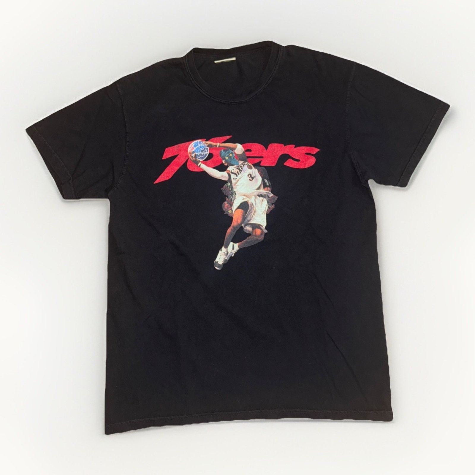 Band Tees × Vintage Vintage Allen Iverson T-Shirt 76ers Graffiti Graphic Black M Size US M / EU 48-50 / 2 - 1 Thumbnail