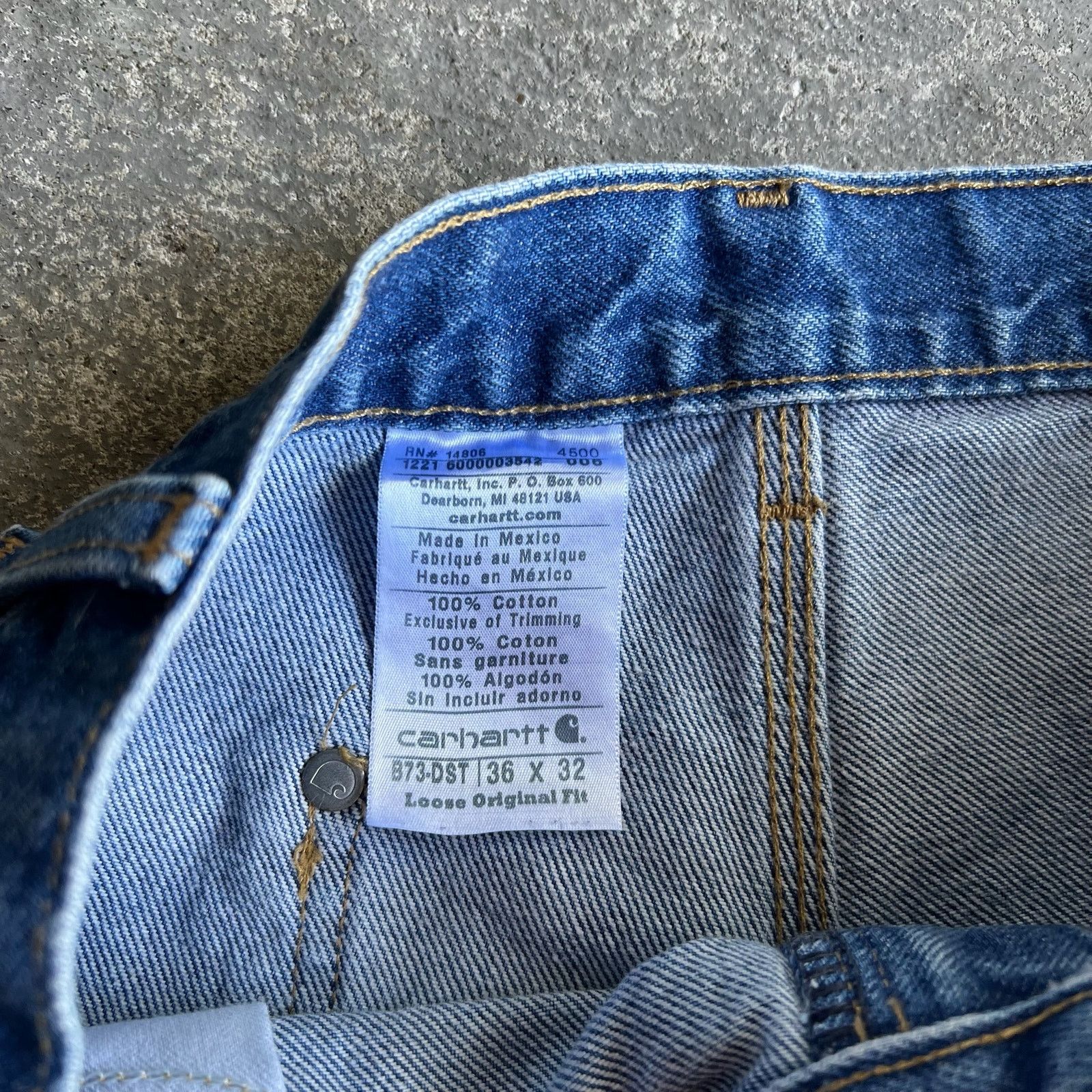 Carhartt × Vintage Carhartt denim blue jean double knee work carpenter pants Size US 35 - 7 Thumbnail
