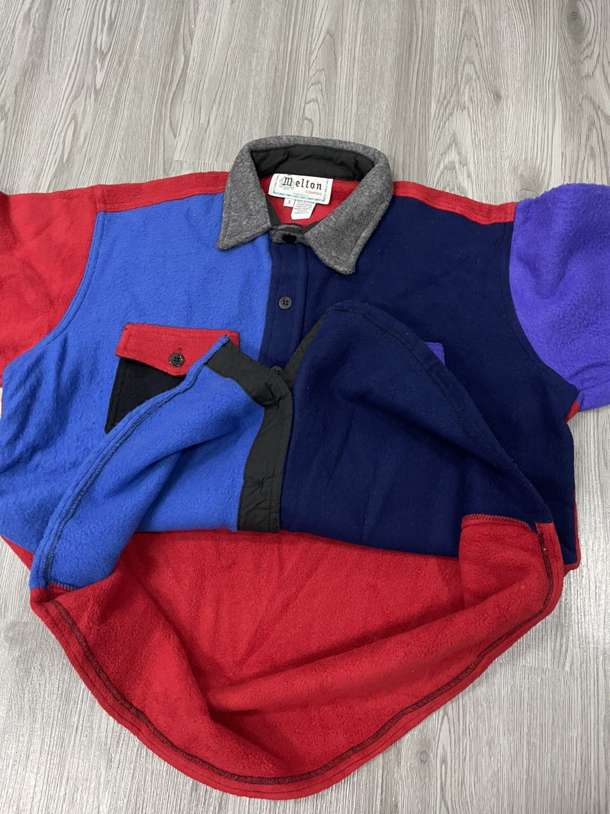 Vintage Vintage made in USA MELTON multicolour Fleece shirt Size US S / EU 44-46 / 1 - 9 Thumbnail