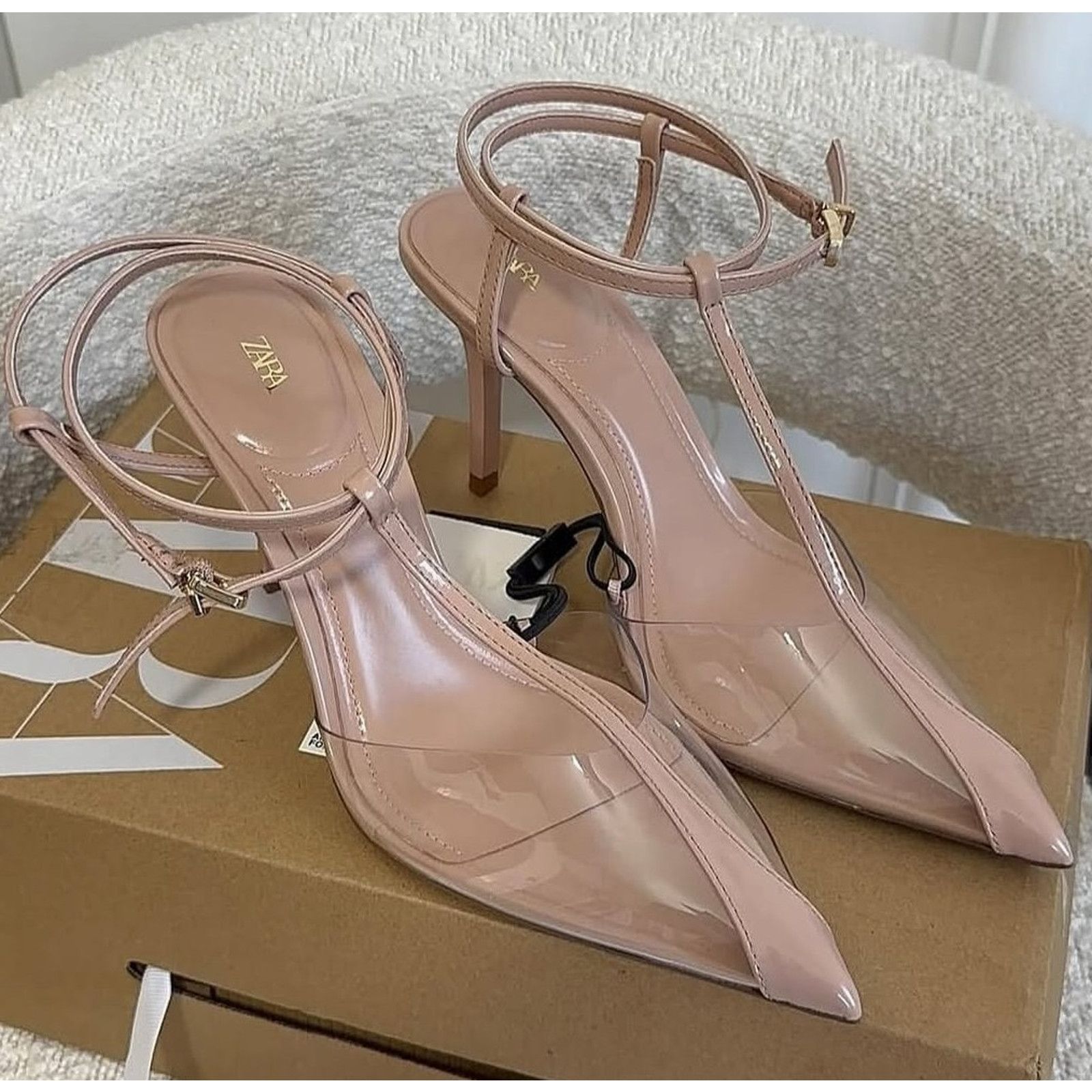 Zara ZARA Pointed Toe Slingback Heels NWT Size US 8 / IT 38 - 10 Thumbnail