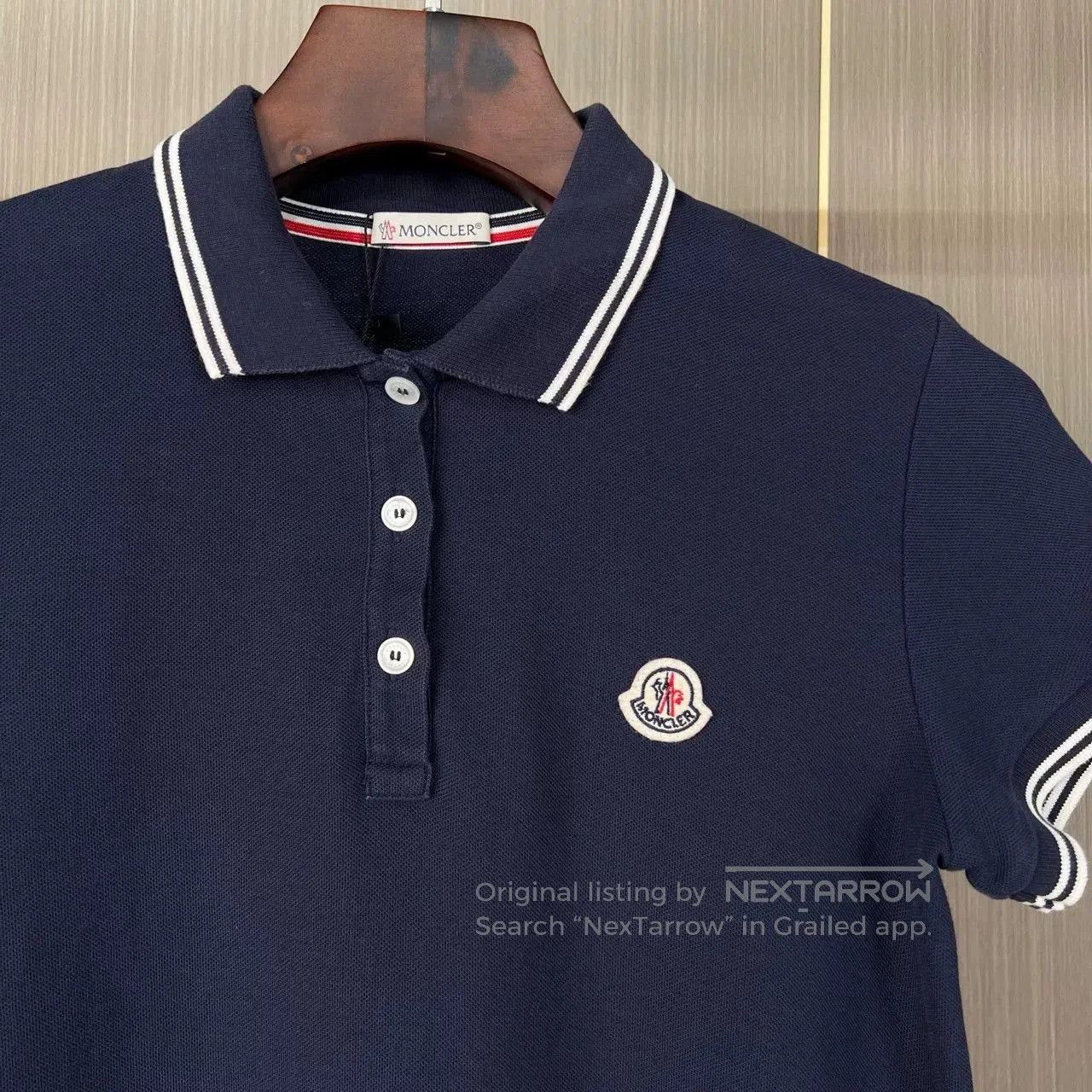 Moncler Moncler Embroidered Logo Polo Short Sleeve. Size US XS / EU 42 / 0 - 3 Thumbnail