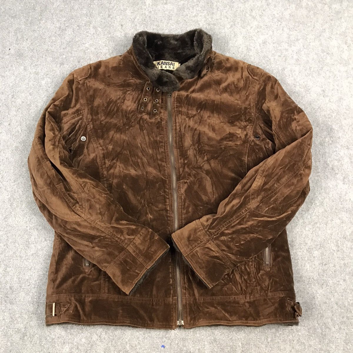 If Six Was Nine × Kansai Yamamoto KANSAI JEANS VELVET SHERPA ZIPPER JACKET Size US M / EU 48-50 / 2 - 5 Thumbnail